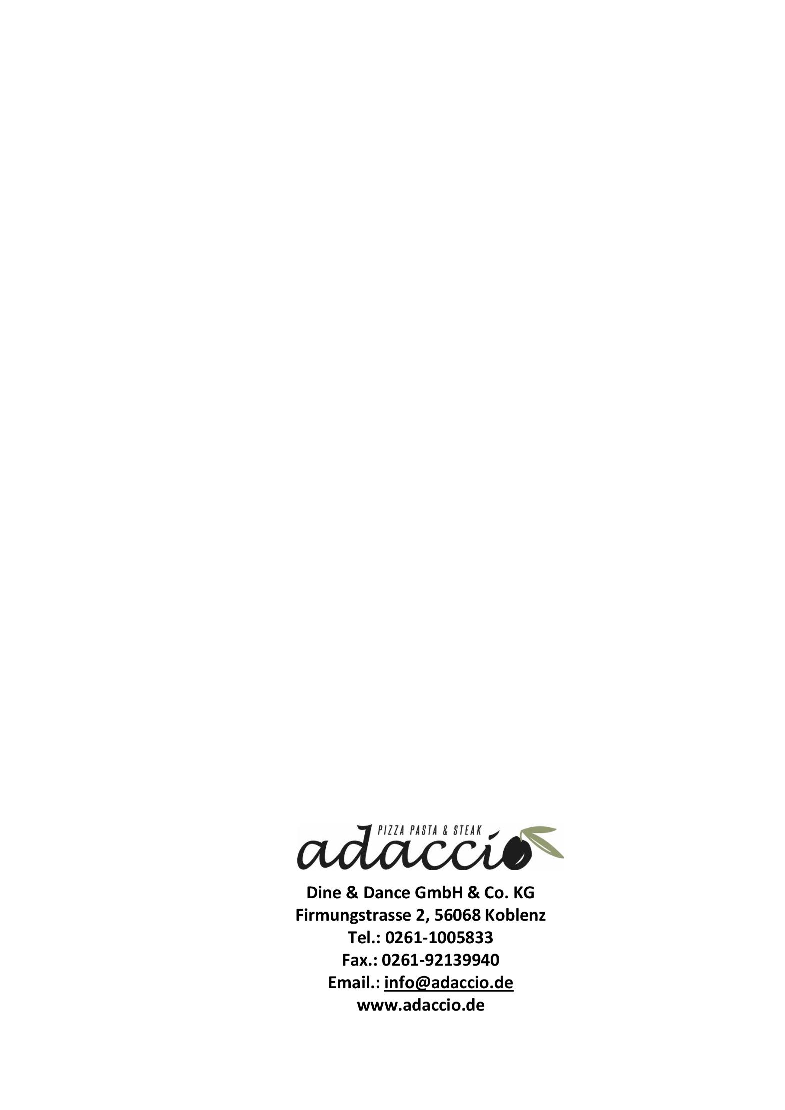 Speisekarte adaccio in Koblenz, Seite 24
