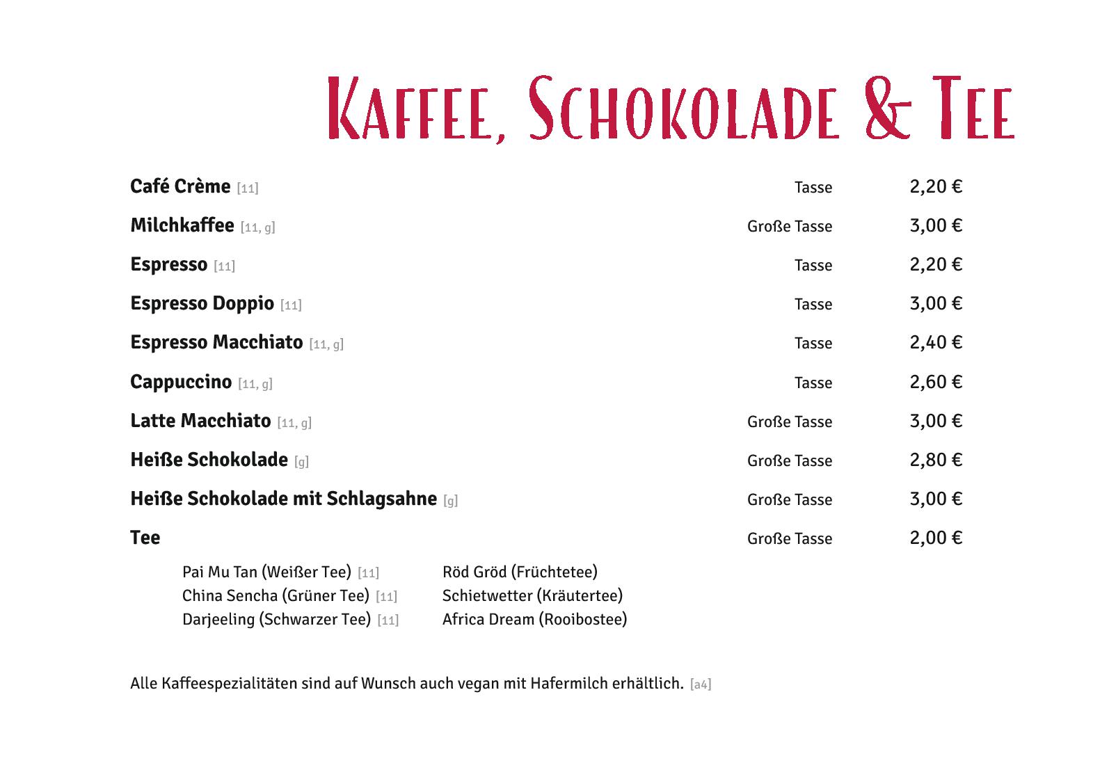 Speisekarte Mephisto - Restaurant, Cafe, Kneipe, Bar & Biergarten in Magdeburg, Seite 17