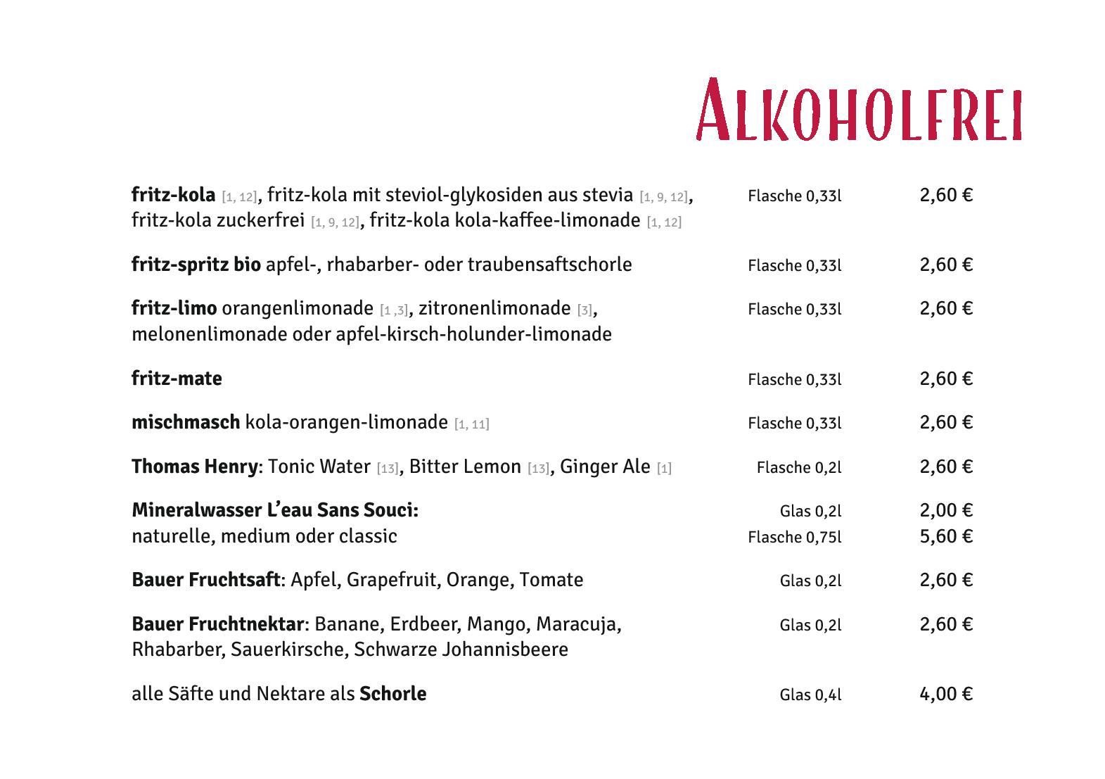 Speisekarte Mephisto - Restaurant, Cafe, Kneipe, Bar & Biergarten in Magdeburg, Seite 19