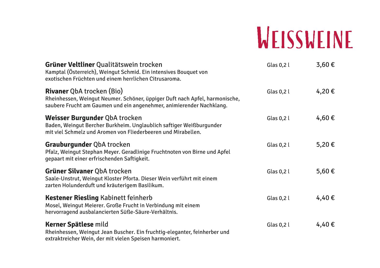 Speisekarte Mephisto - Restaurant, Cafe, Kneipe, Bar & Biergarten in Magdeburg, Seite 23