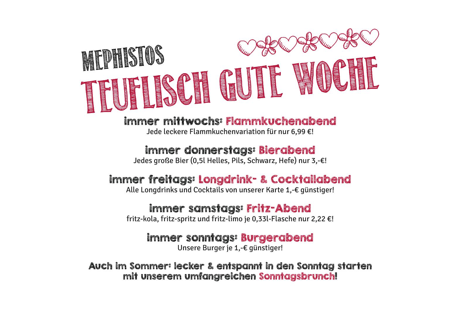 Speisekarte Mephisto - Restaurant, Cafe, Kneipe, Bar & Biergarten in Magdeburg, Seite 3
