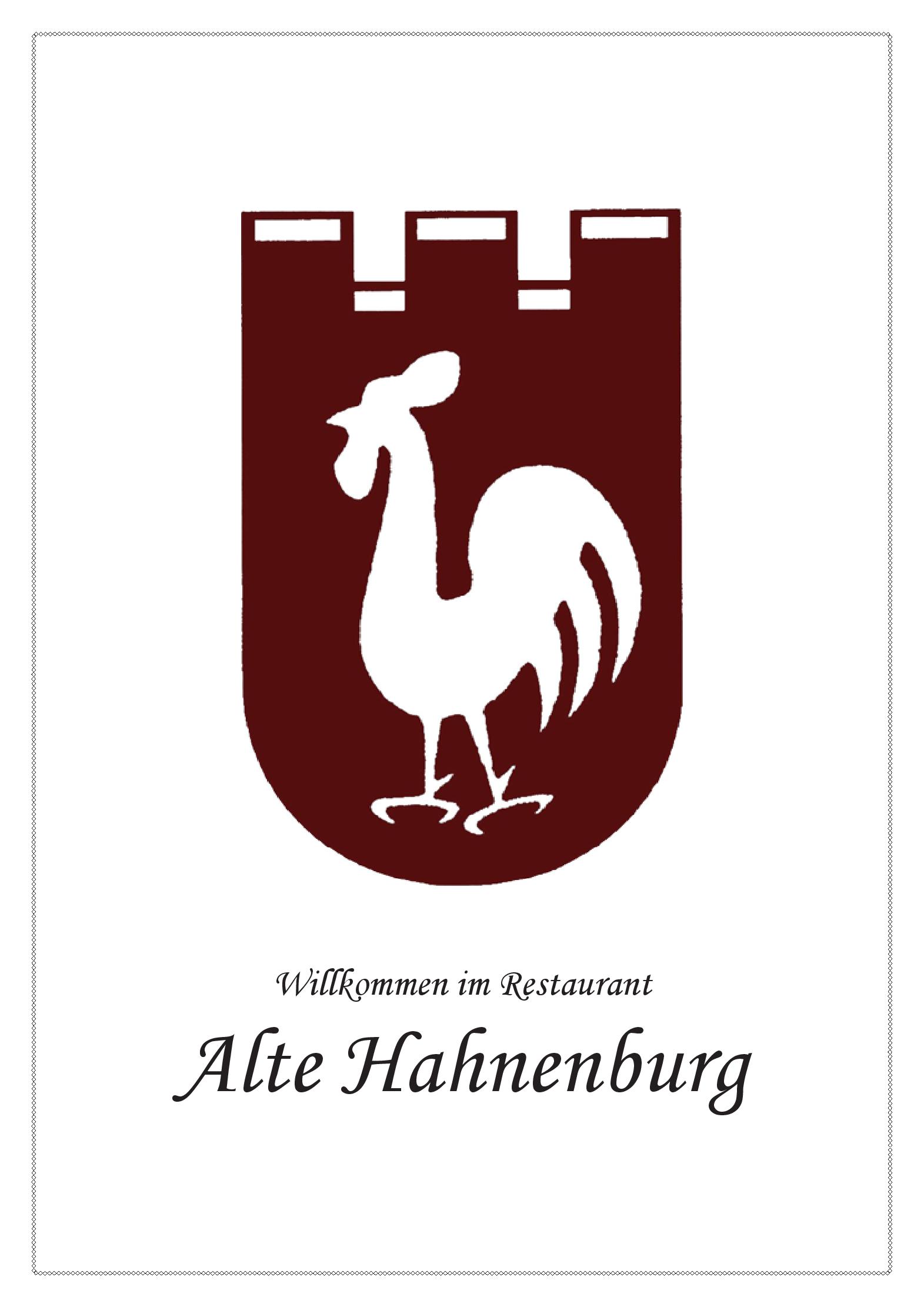 Speisekarte Alte Hahnenburg in Hannover, Seite 1