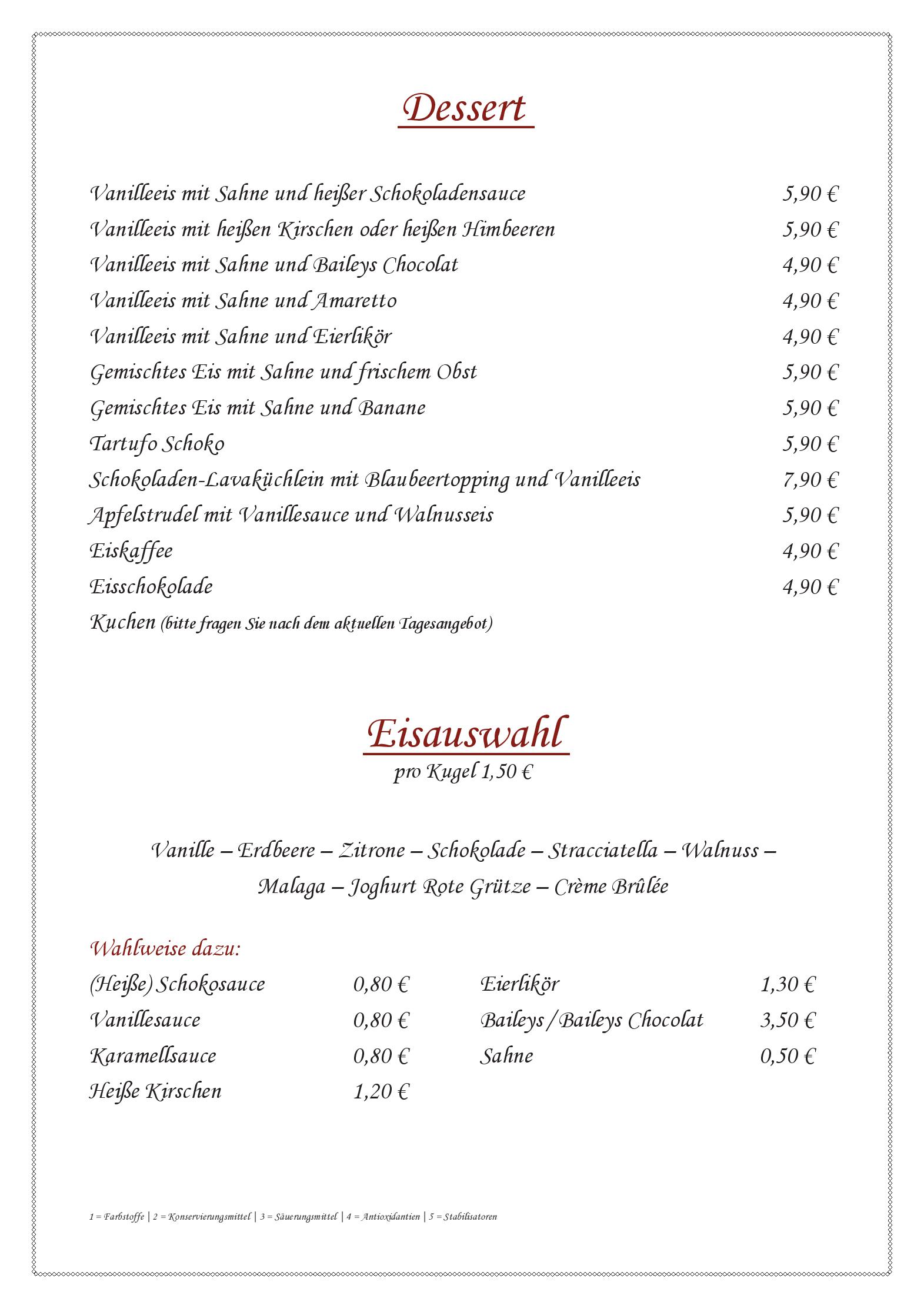 Speisekarte Alte Hahnenburg in Hannover, Seite 6