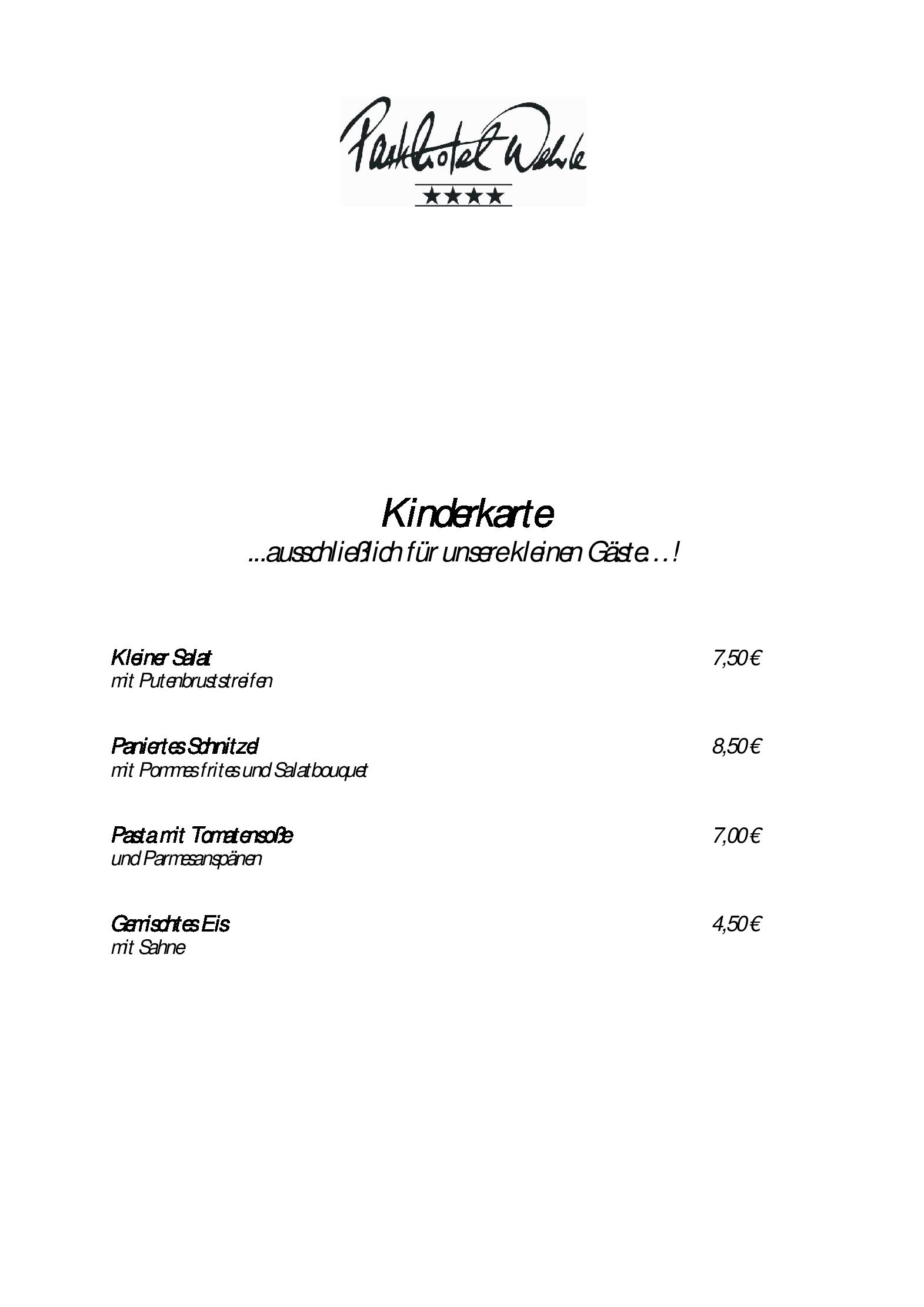 Speisekarte Parkhotel Wehrle GmbH in Triberg, Seite 6