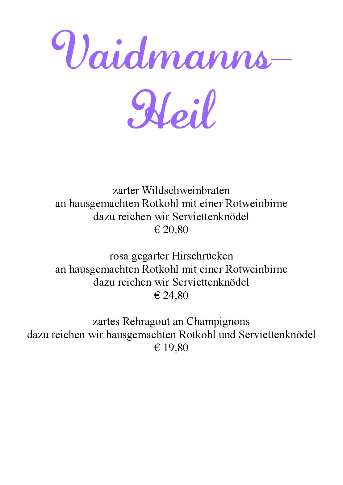 Speisekarte Zum Hasen Hein in Hamminkeln, Seite 7