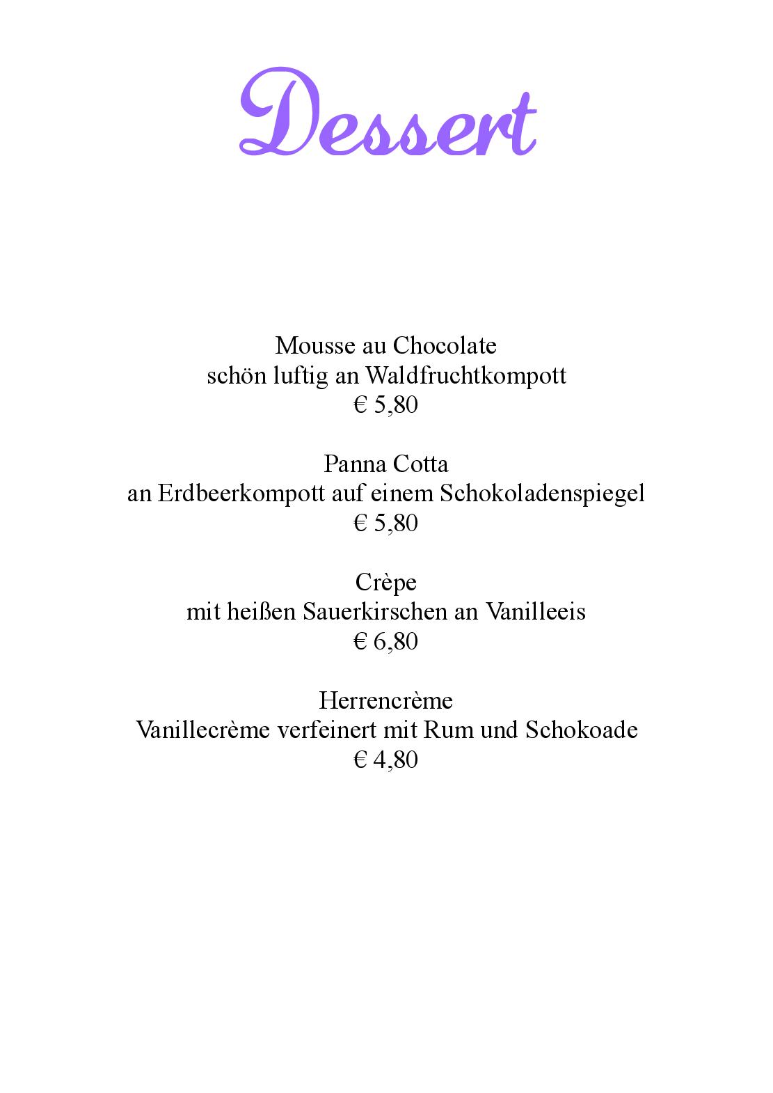 Speisekarte Zum Hasen Hein in Hamminkeln, Seite 9
