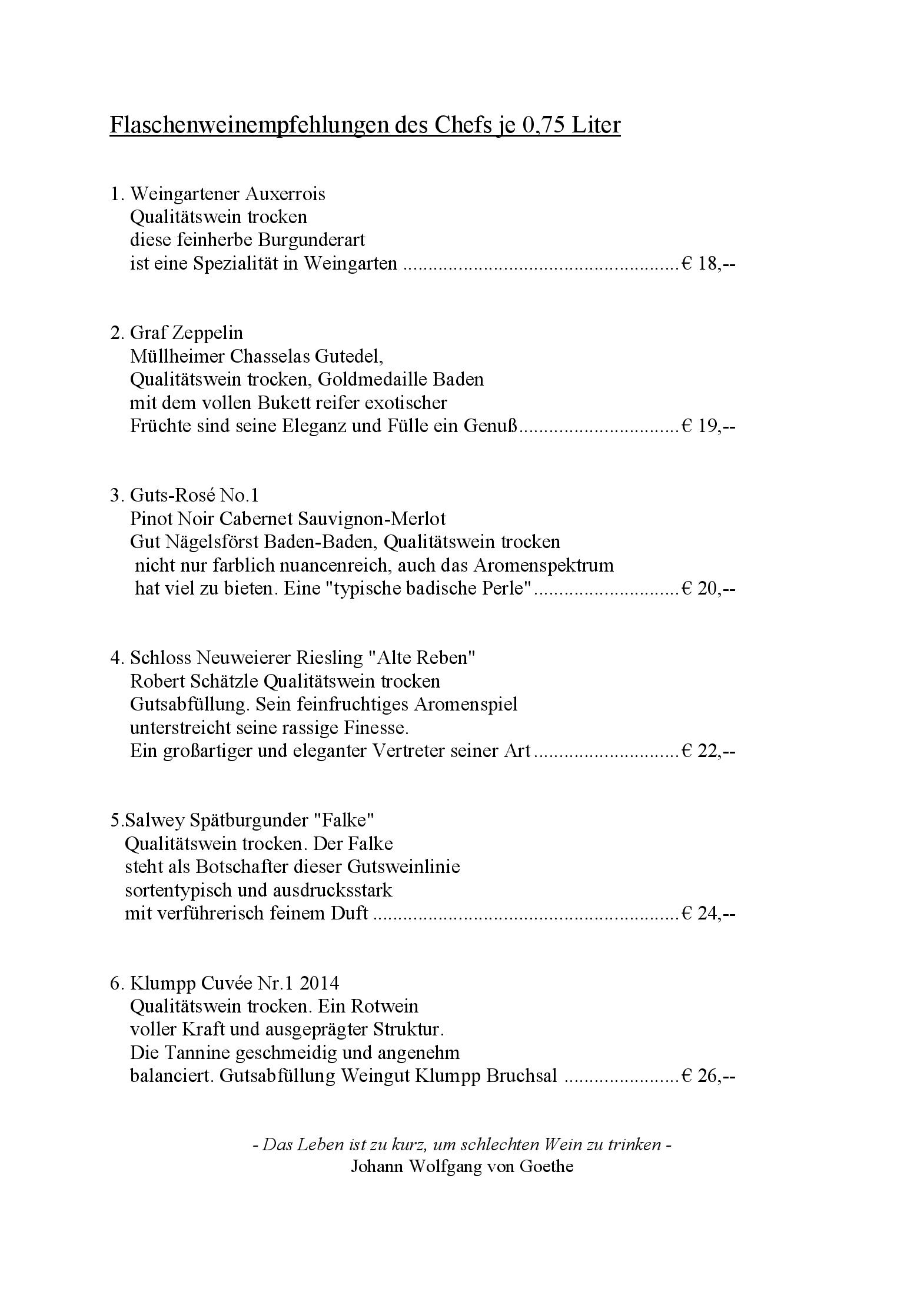 Speisekarte Schlindwein-Stuben in Karlsdorf-Neuthard, Seite 8