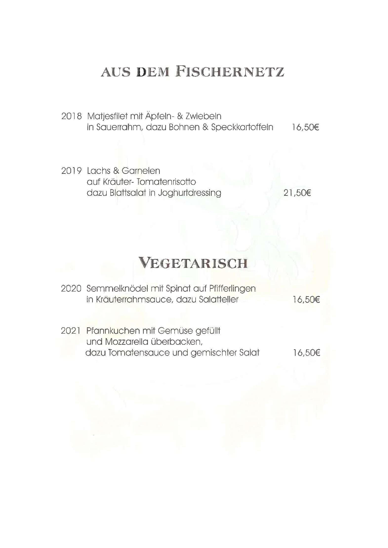 Speisekarte Ferienhotel Stockhausen in Schmallenberg, Seite 3