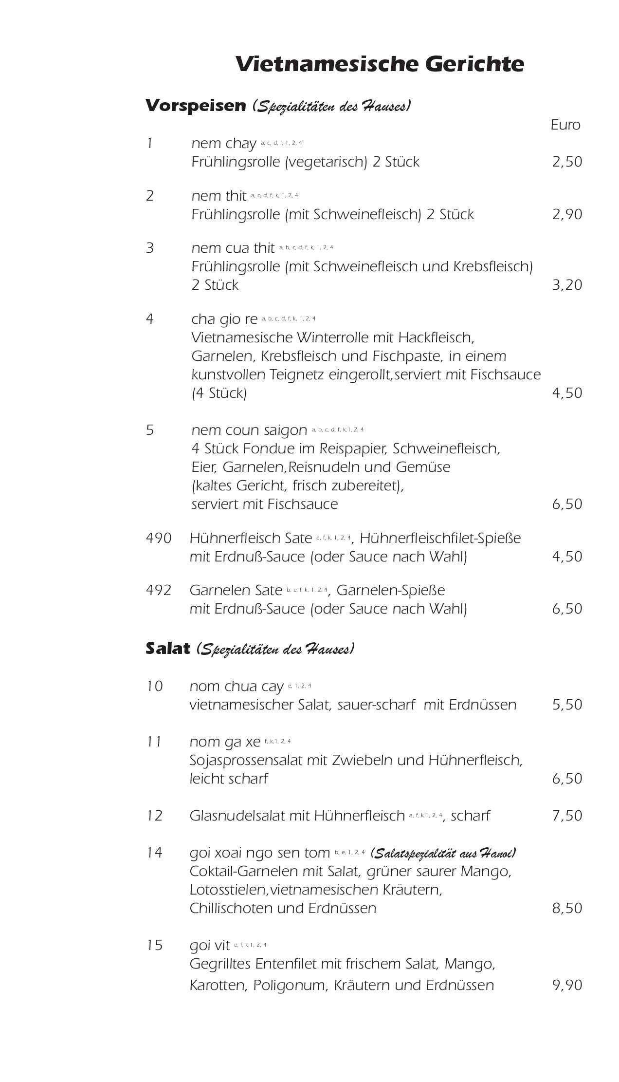 Speisekarte Hanoi Grill Erfurt in Erfurt, Seite 3