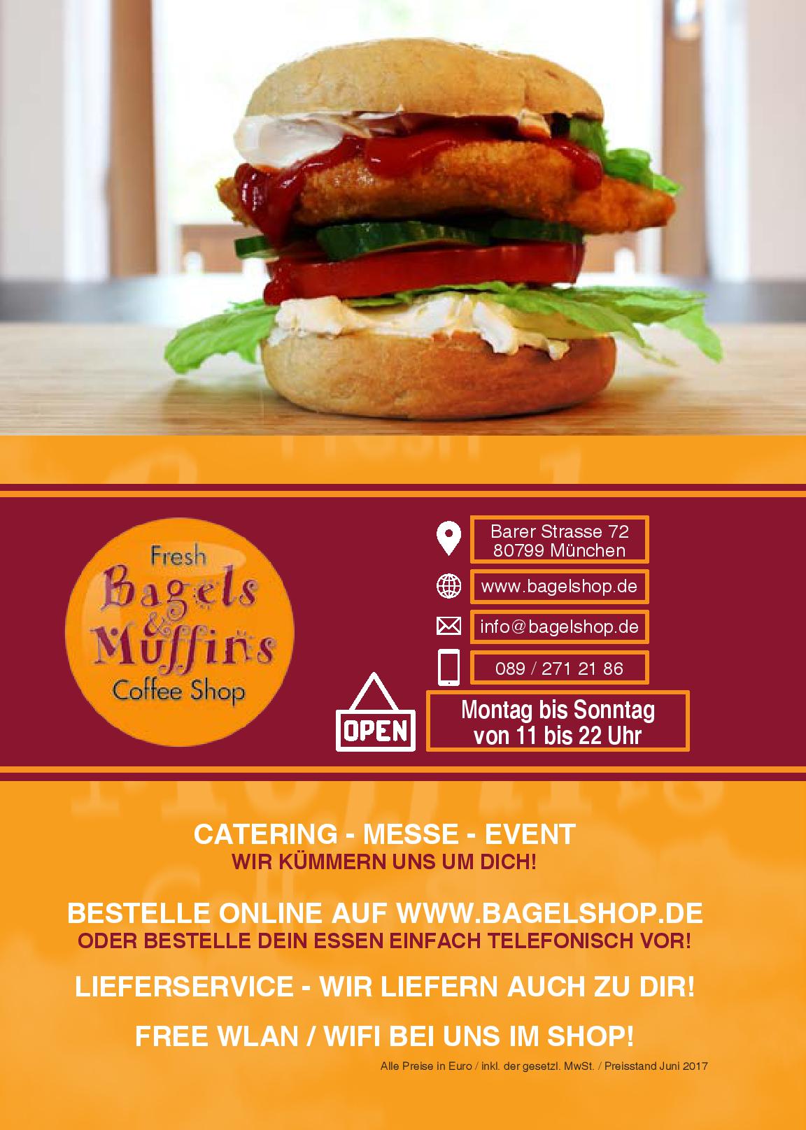 Speisekarte Fresh Bagels & Muffins in München, Seite 12
