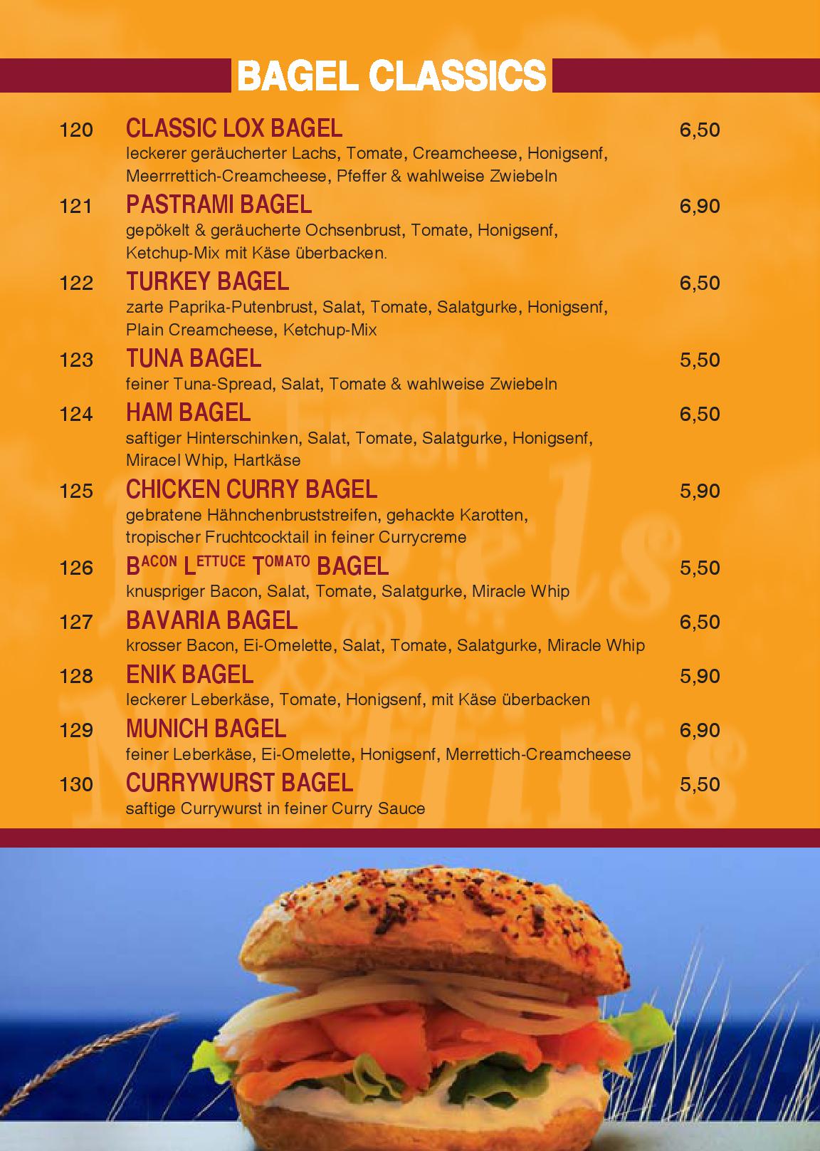Speisekarte Fresh Bagels & Muffins in München, Seite 5