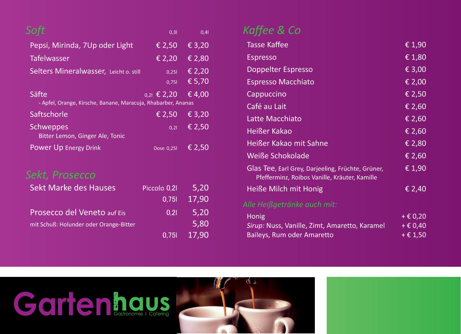 Speisekarte Restaurant Gartenhaus in Siegen, Seite 10