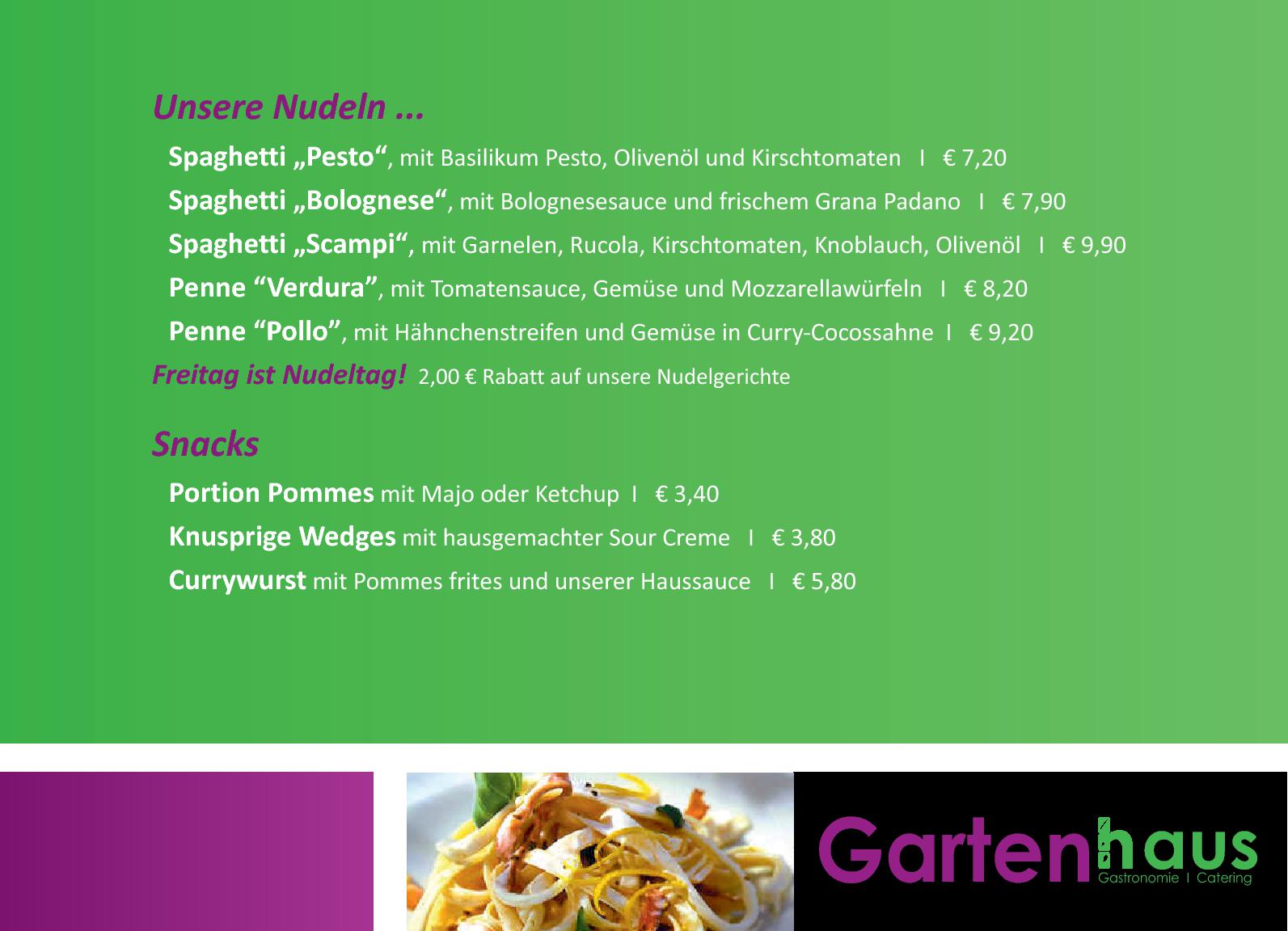 Speisekarte Restaurant Gartenhaus in Siegen, Seite 5