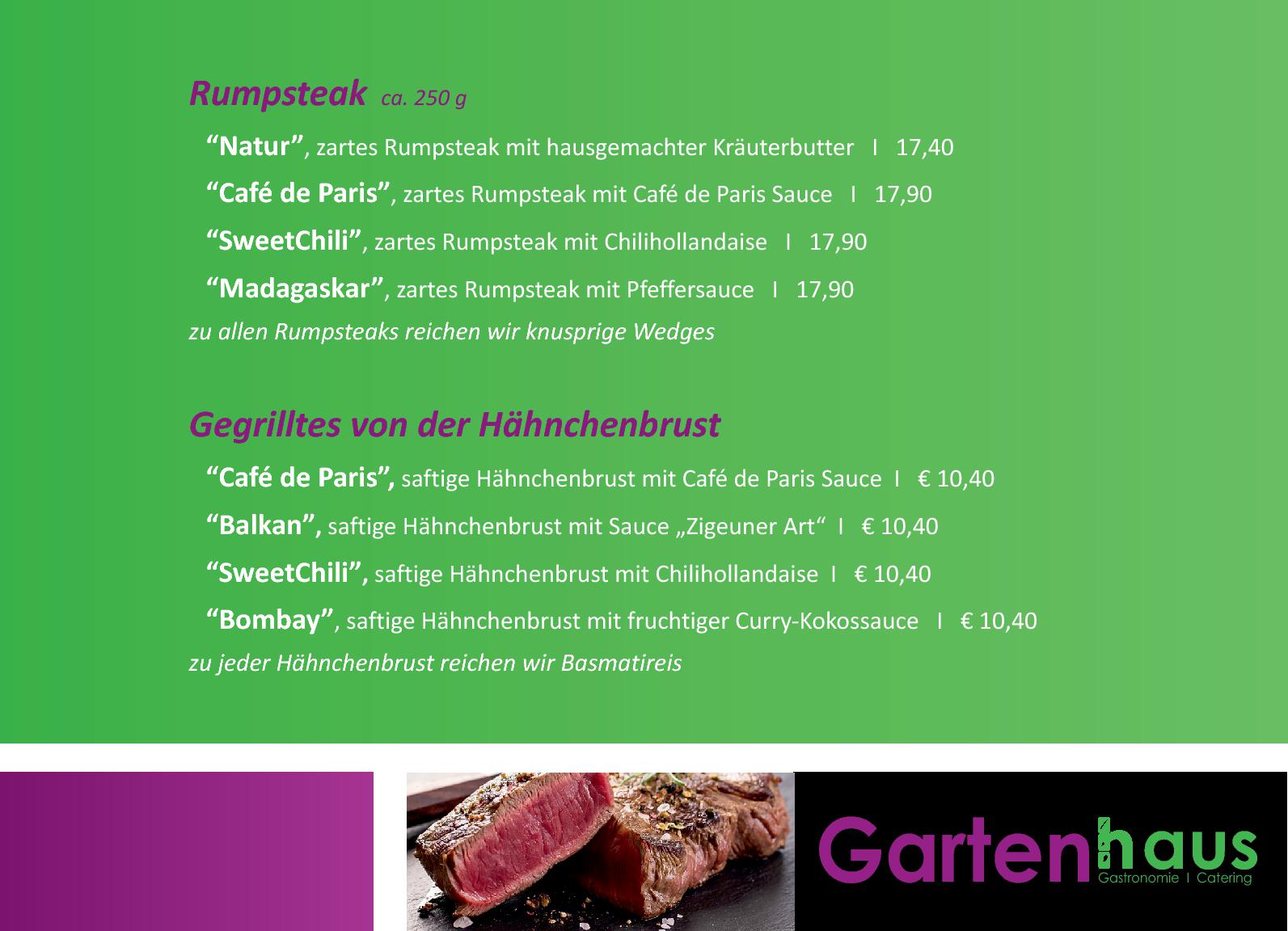 Speisekarte Restaurant Gartenhaus in Siegen, Seite 7