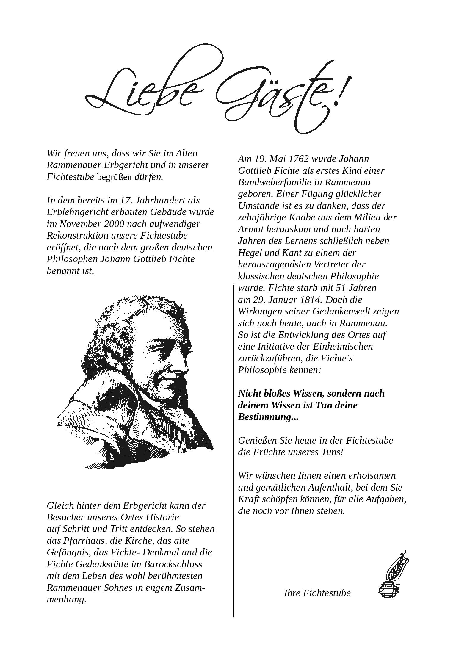 Speisekarte Fichtestube in Rammenau, Seite 8