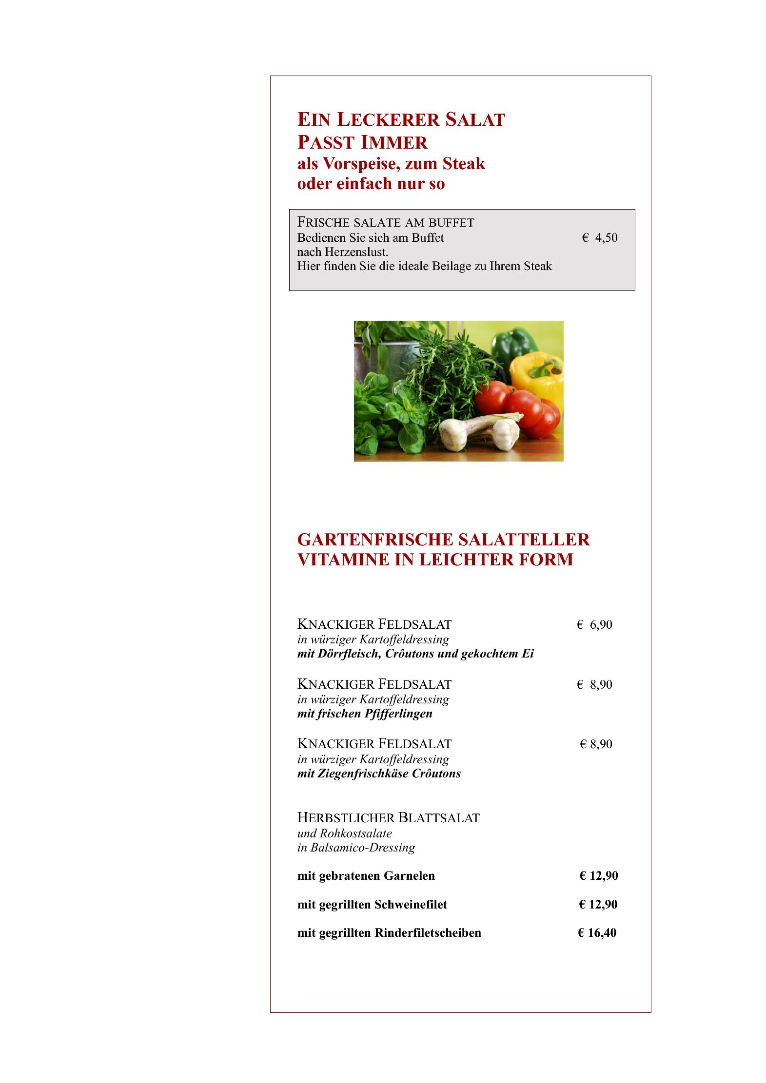Speisekarte Die Bauernstube in Saarbrücken, Seite 3