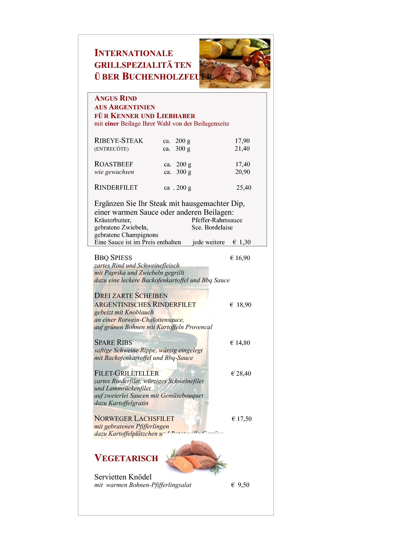 Speisekarte Die Bauernstube in Saarbrücken, Seite 4