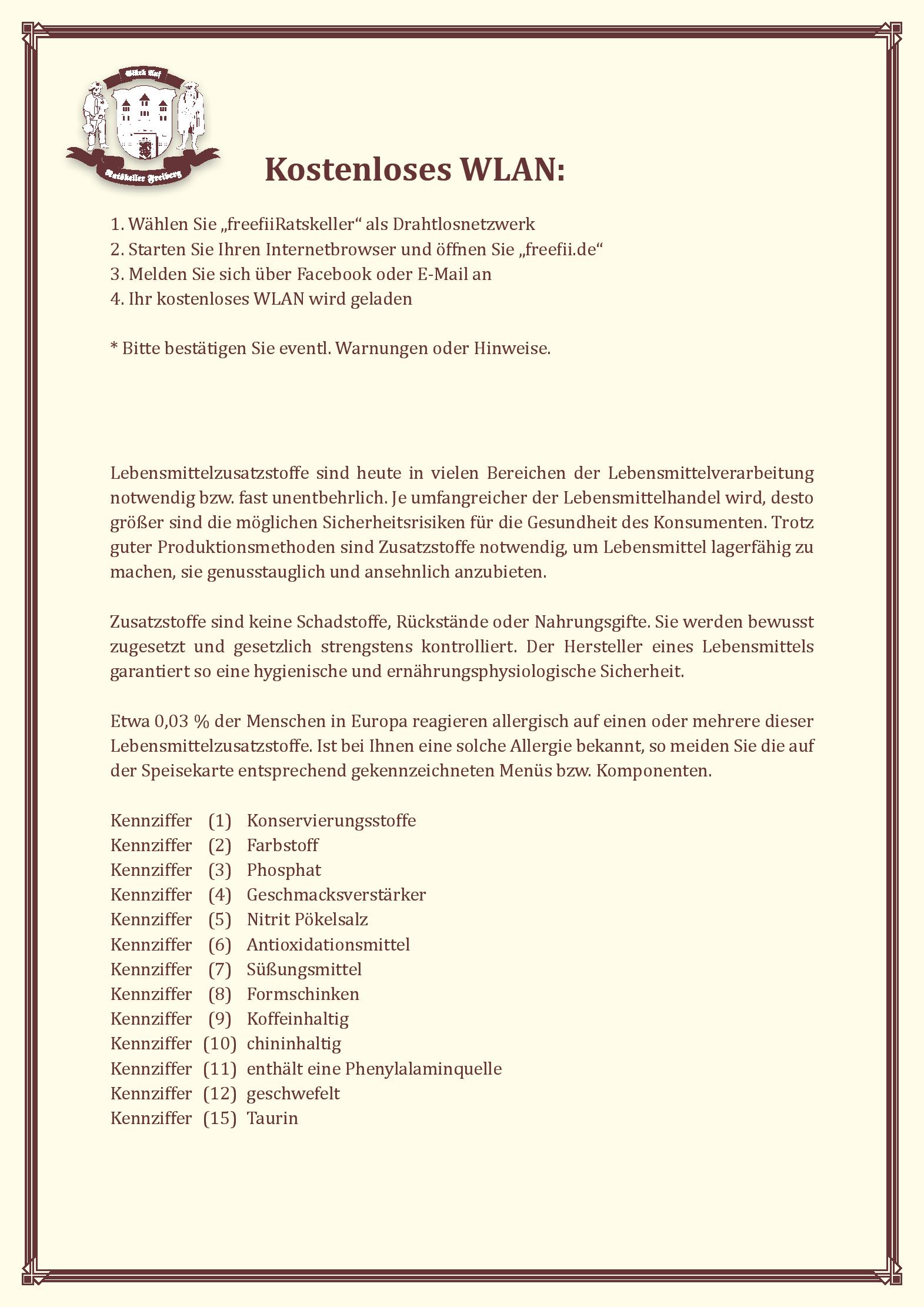 Speisekarte Ratskeller Freiberg in Freiberg, Seite 8