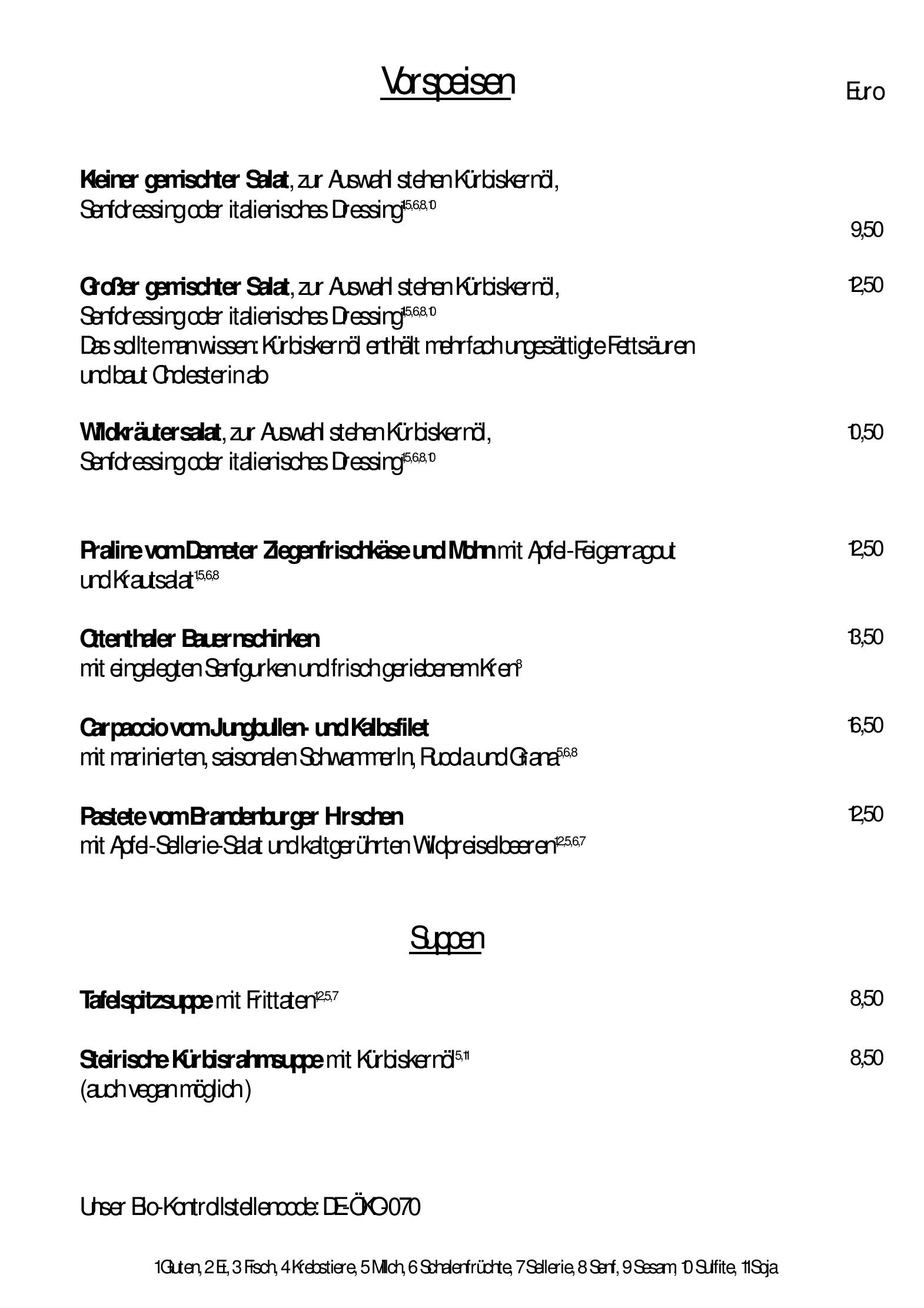 Speisekarte Ottenthal Restaurant & Weinhandlung in Berlin, Seite 6