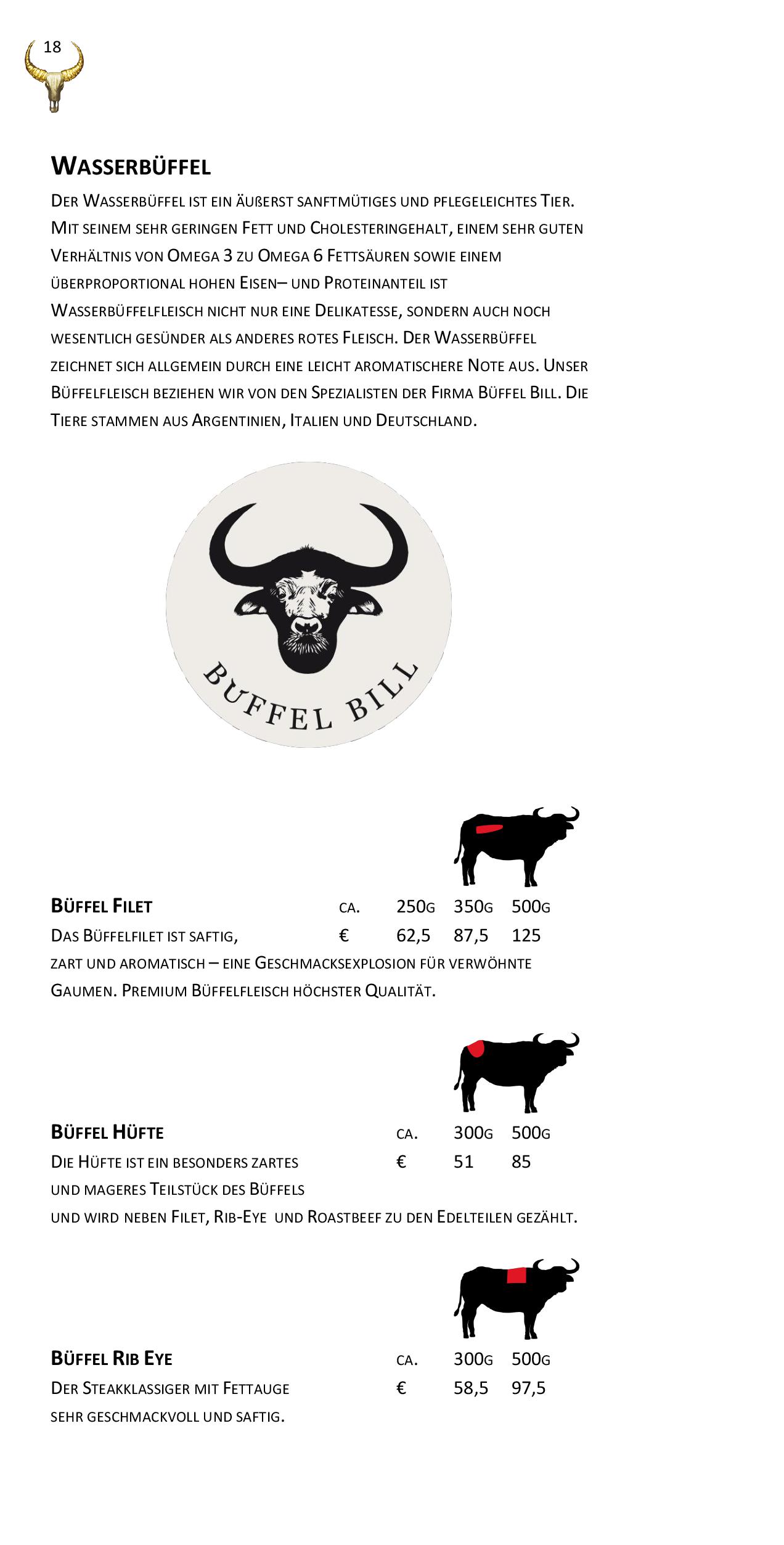 Speisekarte Goldhorn Beefclub in Berlin, Seite 18