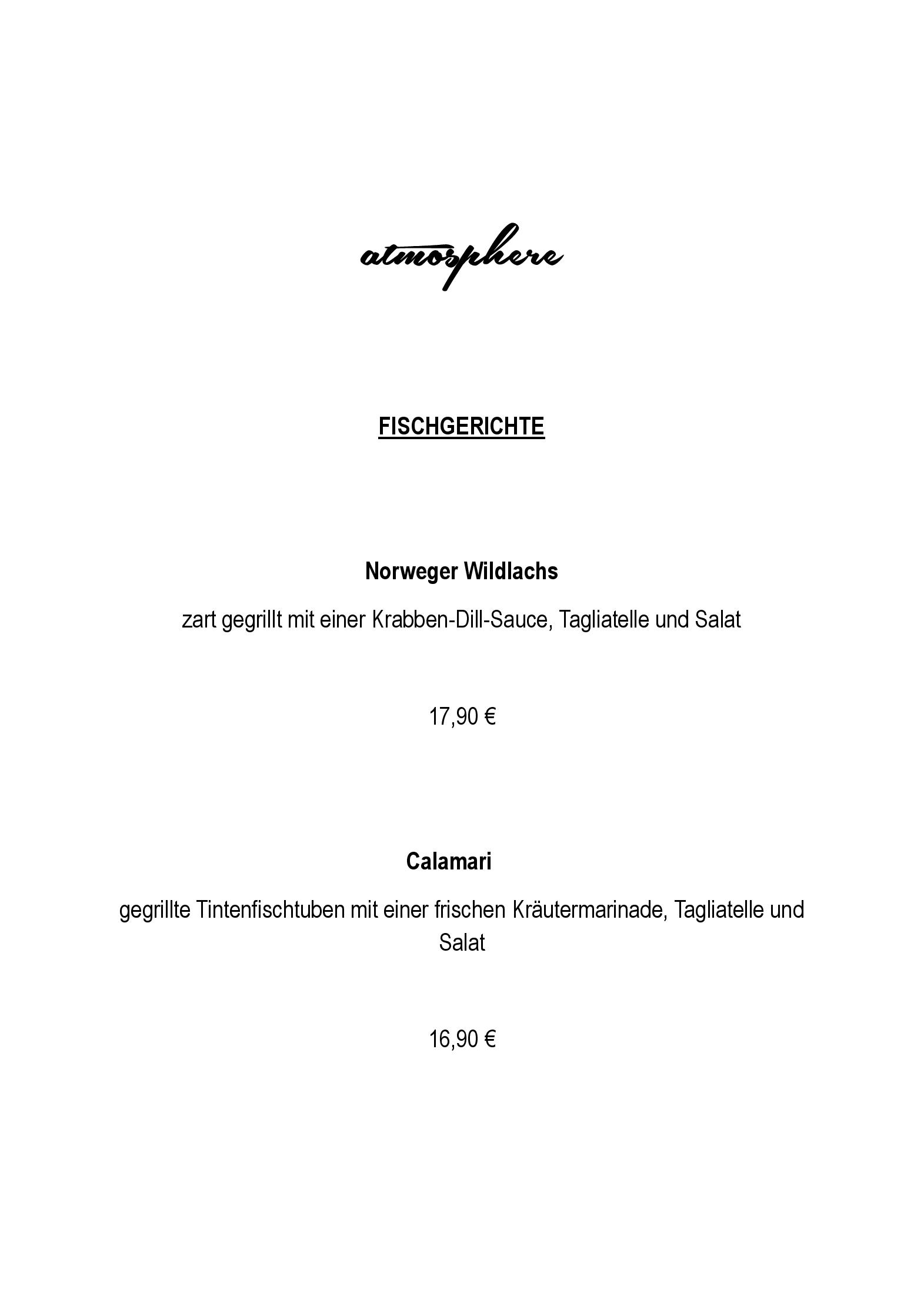 Speisekarte Atmosphere in Braunschweig, Seite 7