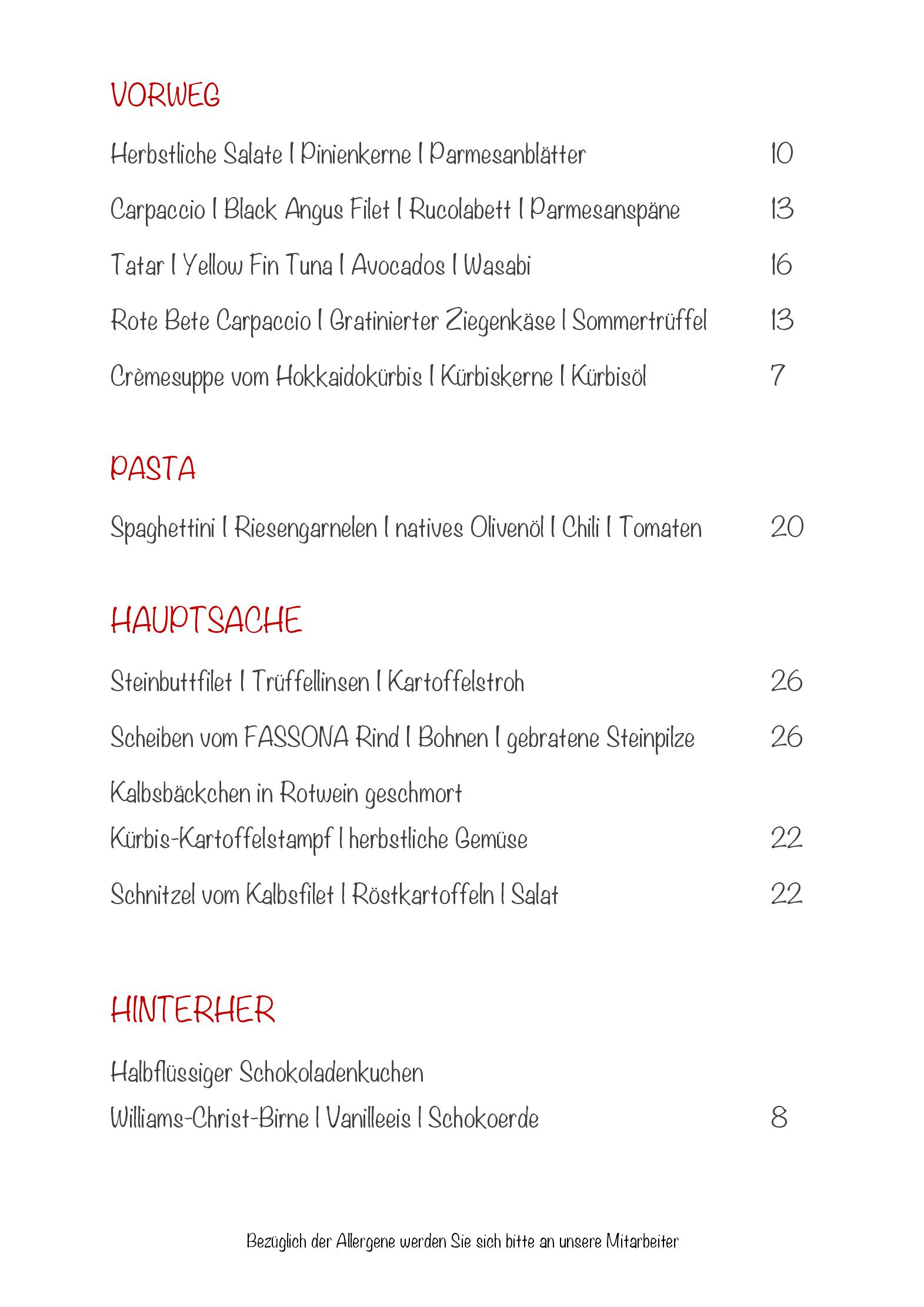 Speisekarte stilers restaurant im marmite in Barsinghausen, Seite 3
