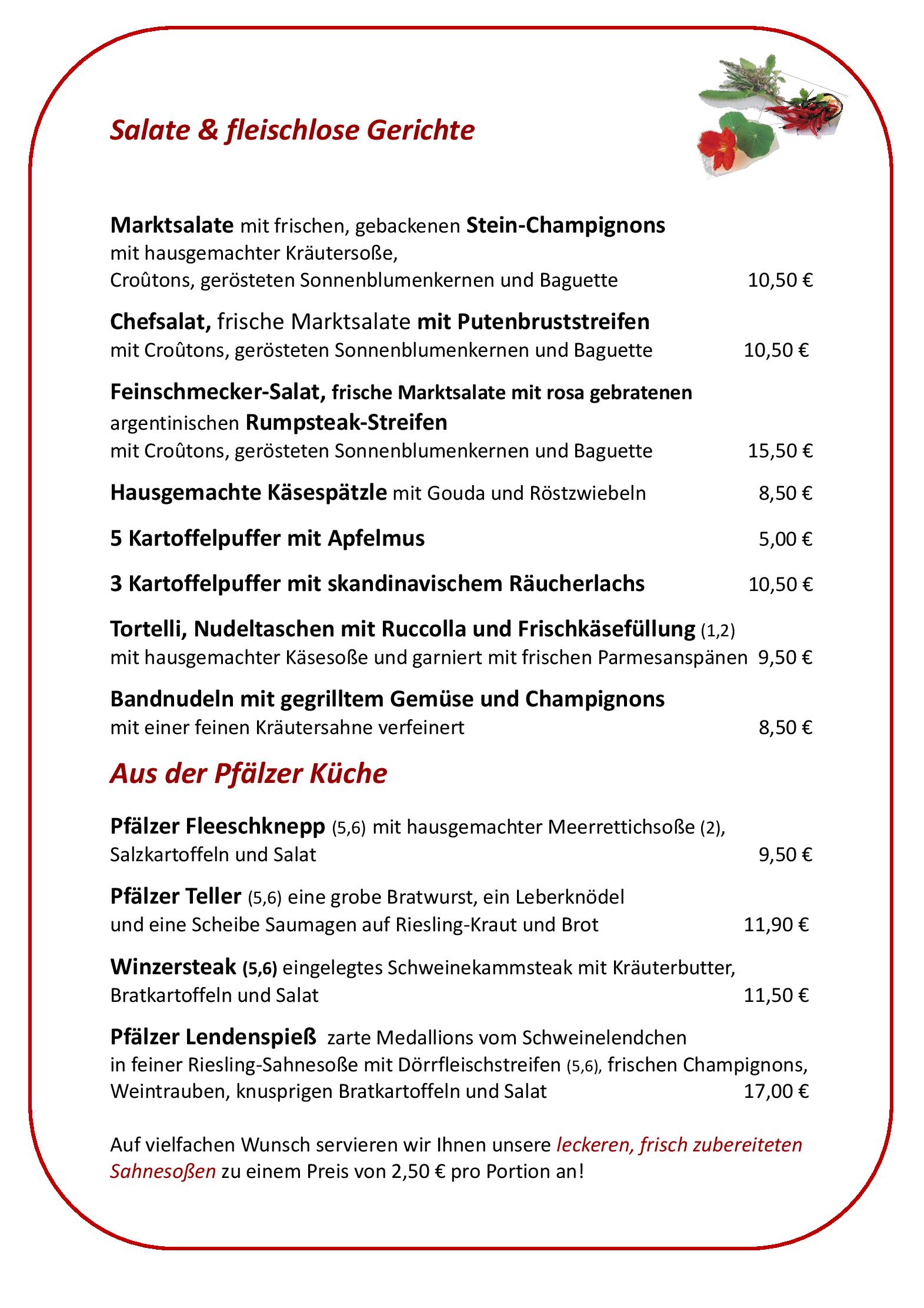 Speisekarte Bürgerstübel Mussbach in Neustadt an der Weinstraße, Seite 5