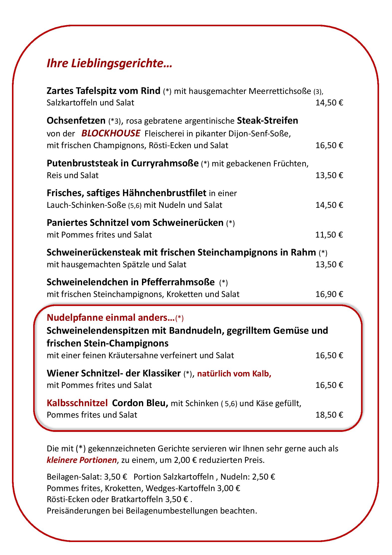 Speisekarte Bürgerstübel Mussbach in Neustadt an der Weinstraße, Seite 6