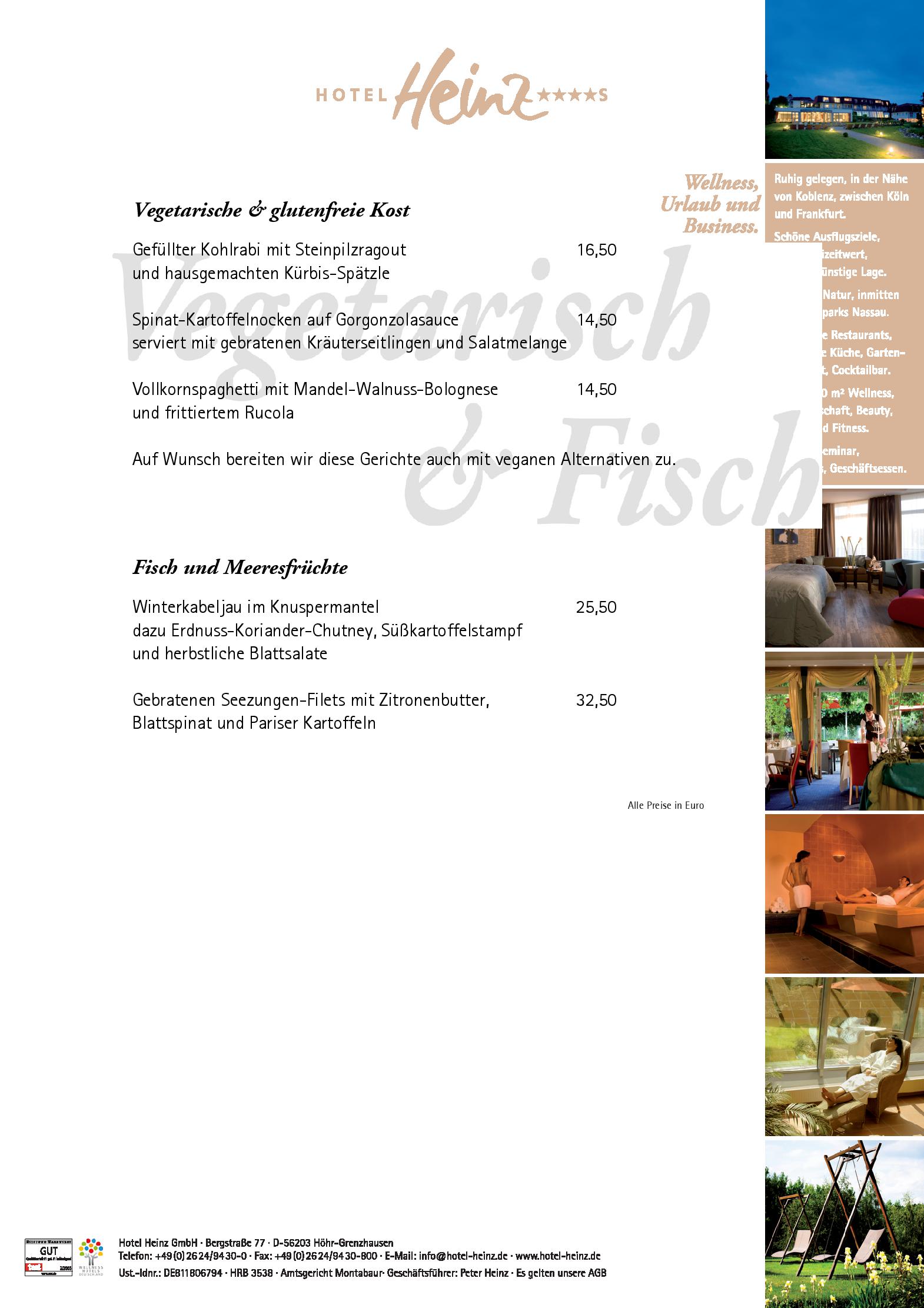 Speisekarte Hotel Heinz Restaurants in Höhr-Grenzhausen, Seite 7