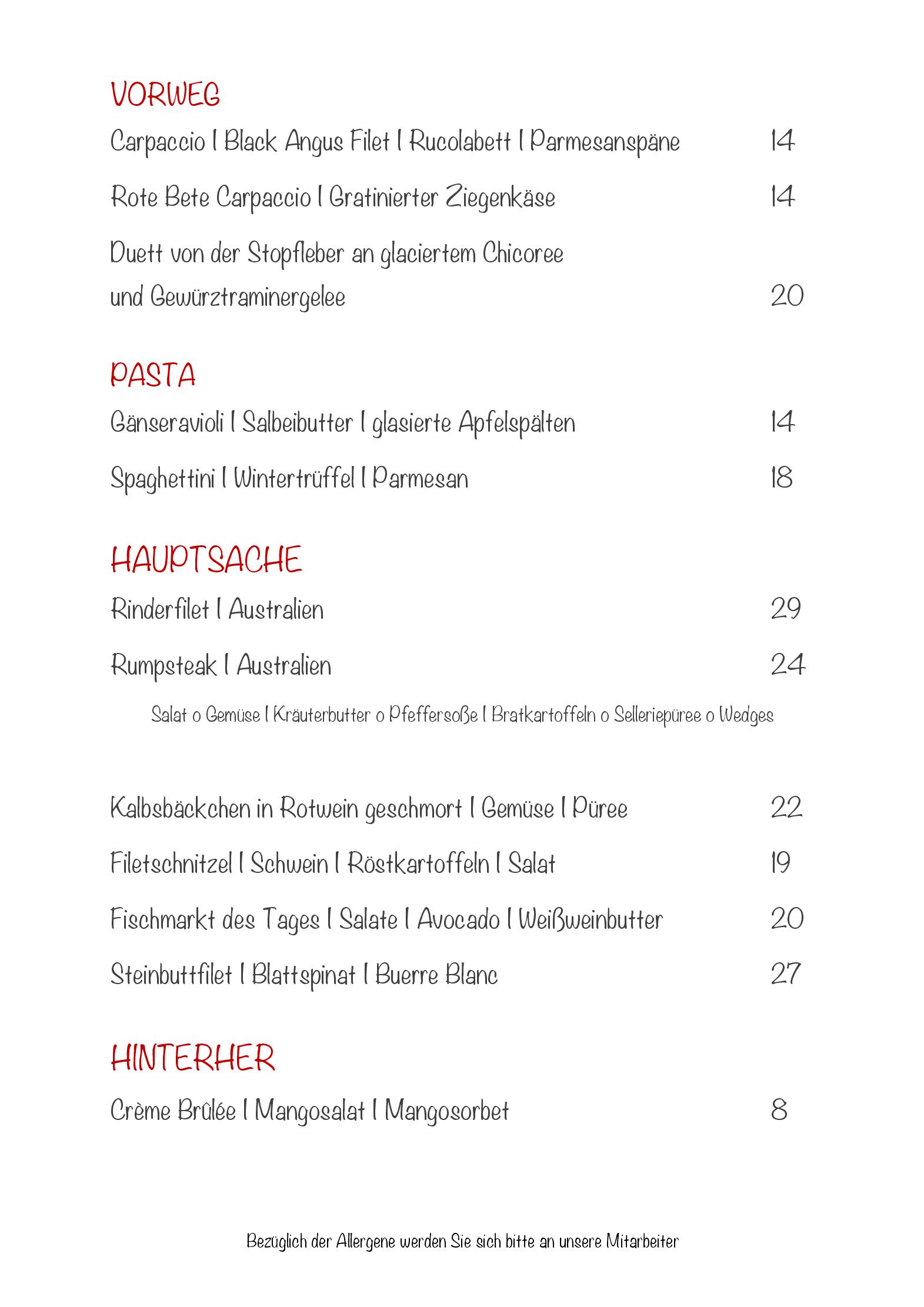 Speisekarte stilers restaurant im marmite in Barsinghausen, Seite 29