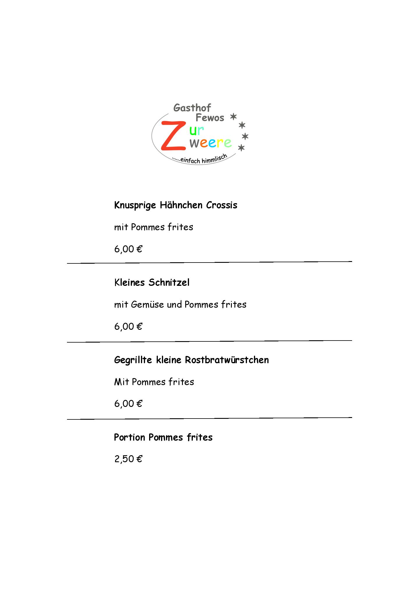 Speisekarte Zur Zweere in Willingen (Upland), Seite 9