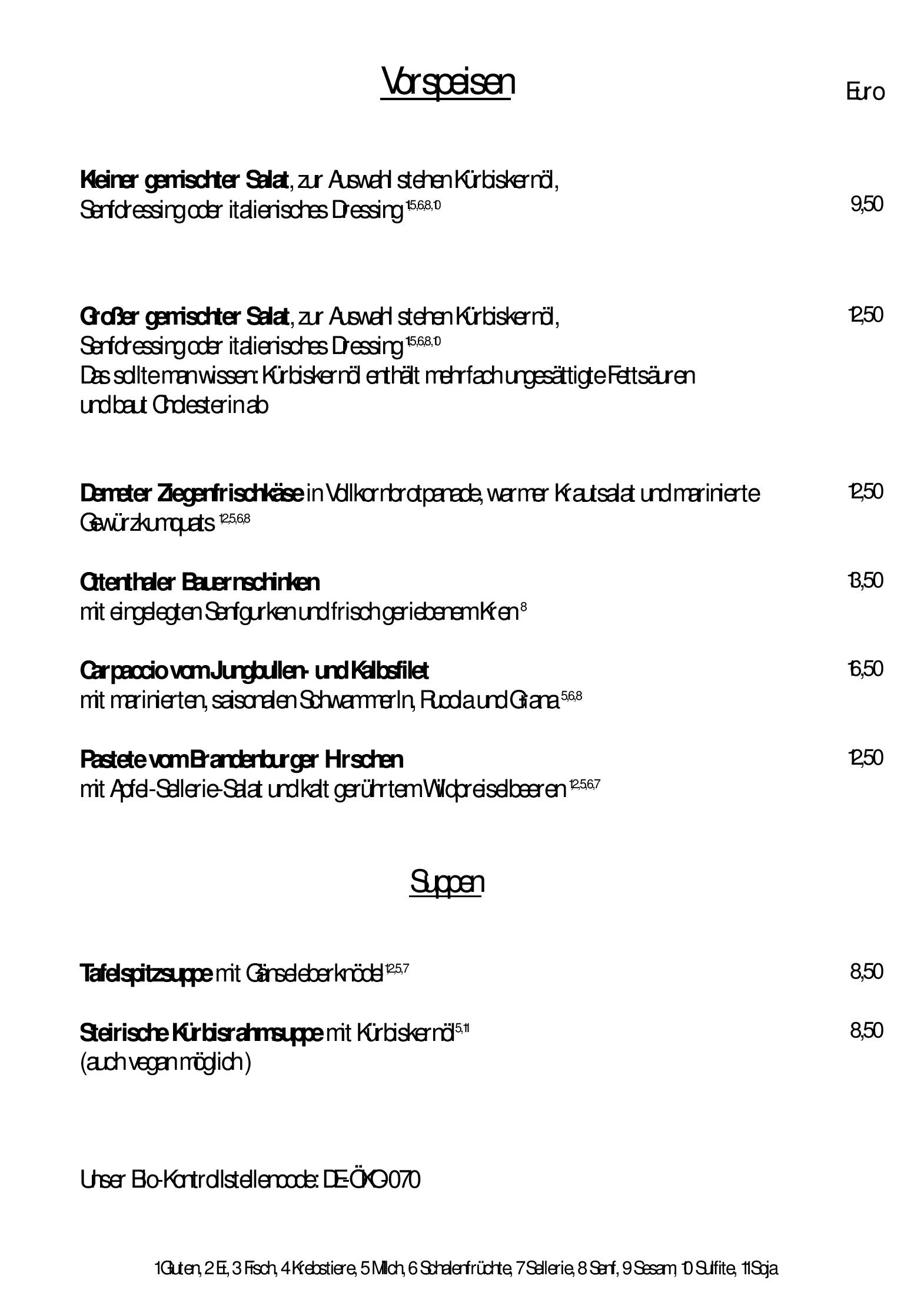 Speisekarte Ottenthal Restaurant & Weinhandlung in Berlin, Seite 9