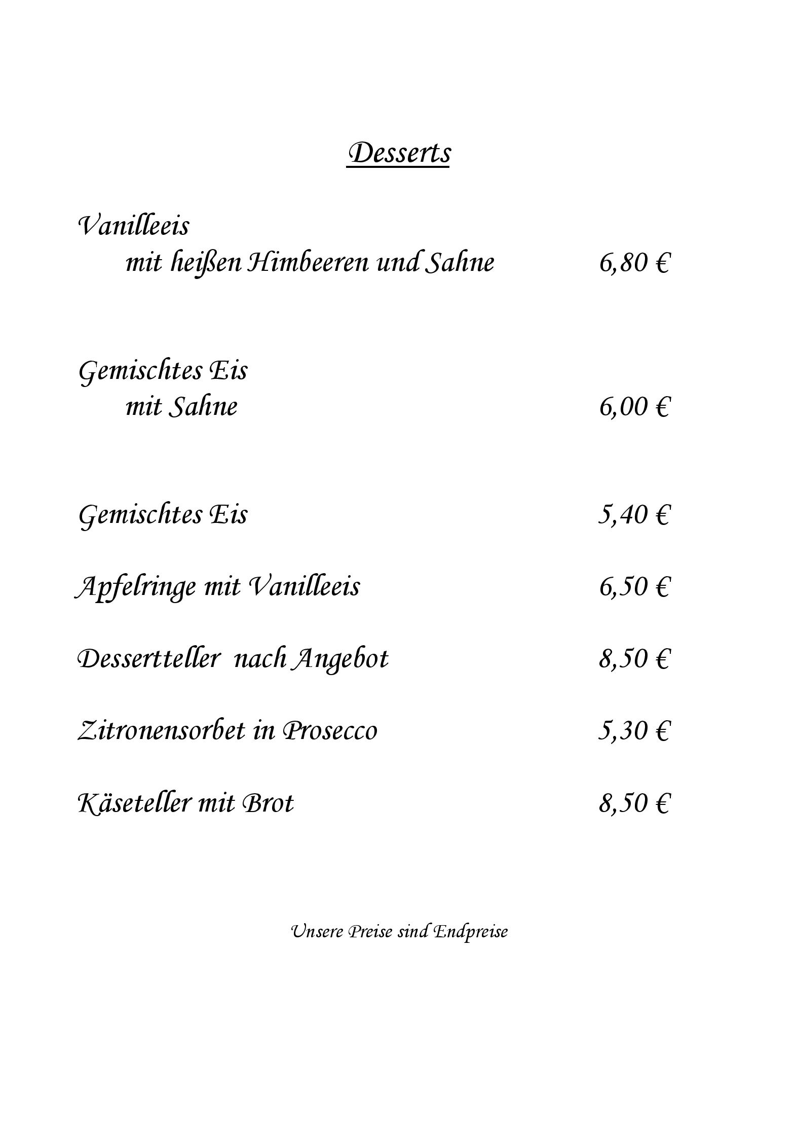 Speisekarte Zum Klausenberg in Worms-Pfeddersheim, Seite 9