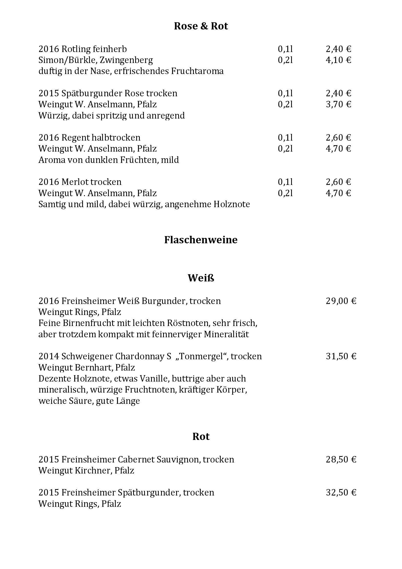 Speisekarte Speisegaststätte & Clubheim Abseits in Bensheim, Seite 7