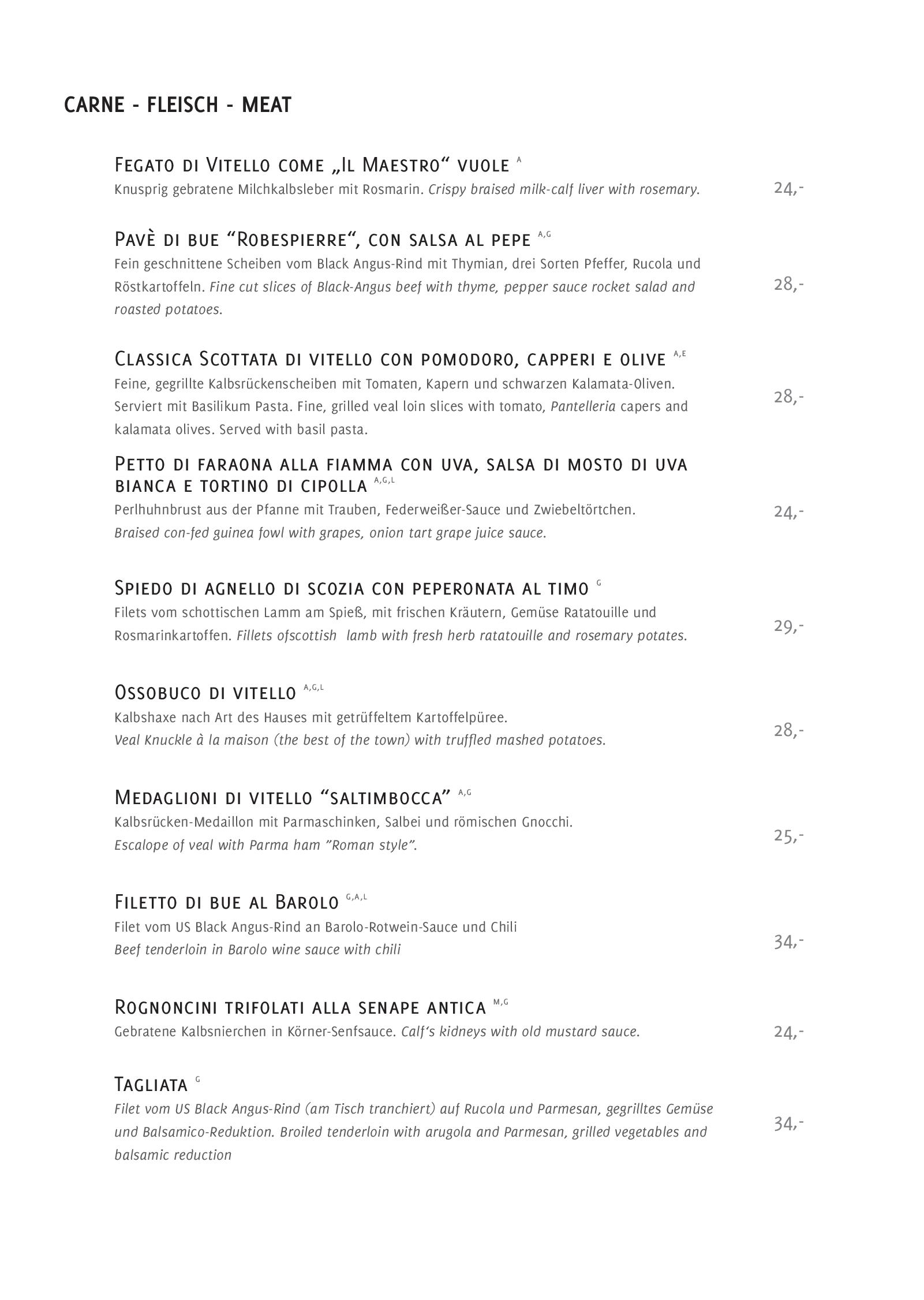 Speisekarte Sorriso Ristorante Italiano in Berlin, Seite 5