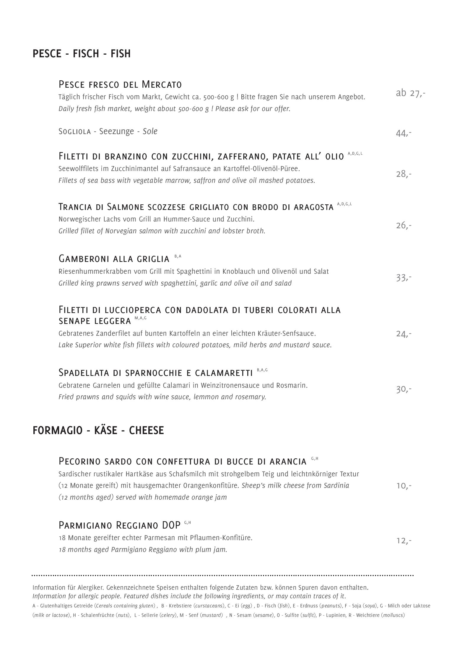 Speisekarte Sorriso Ristorante Italiano in Berlin, Seite 6