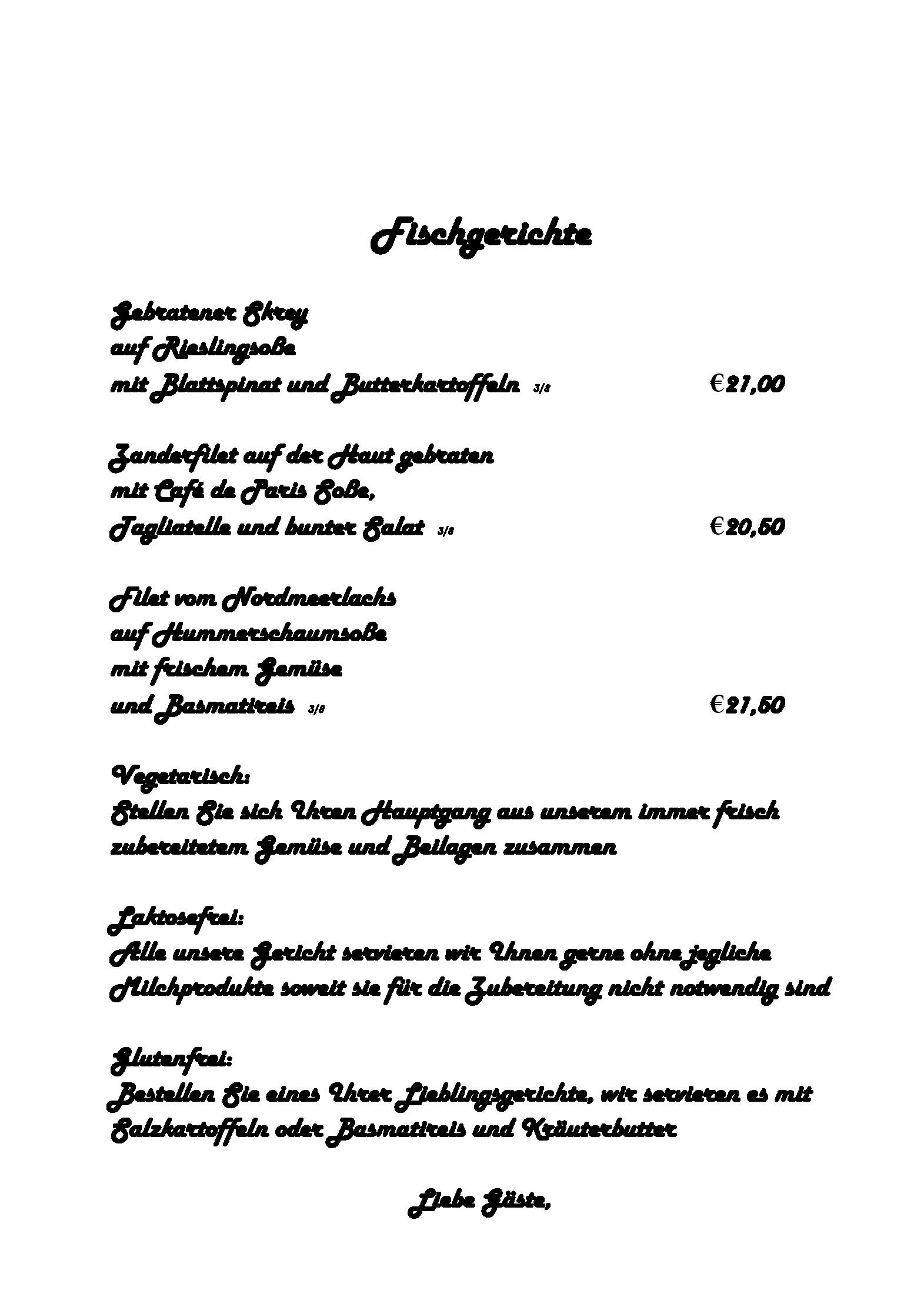 Speisekarte Hotel Gasthof Renchtalblick  in Oberkirch, Seite 3