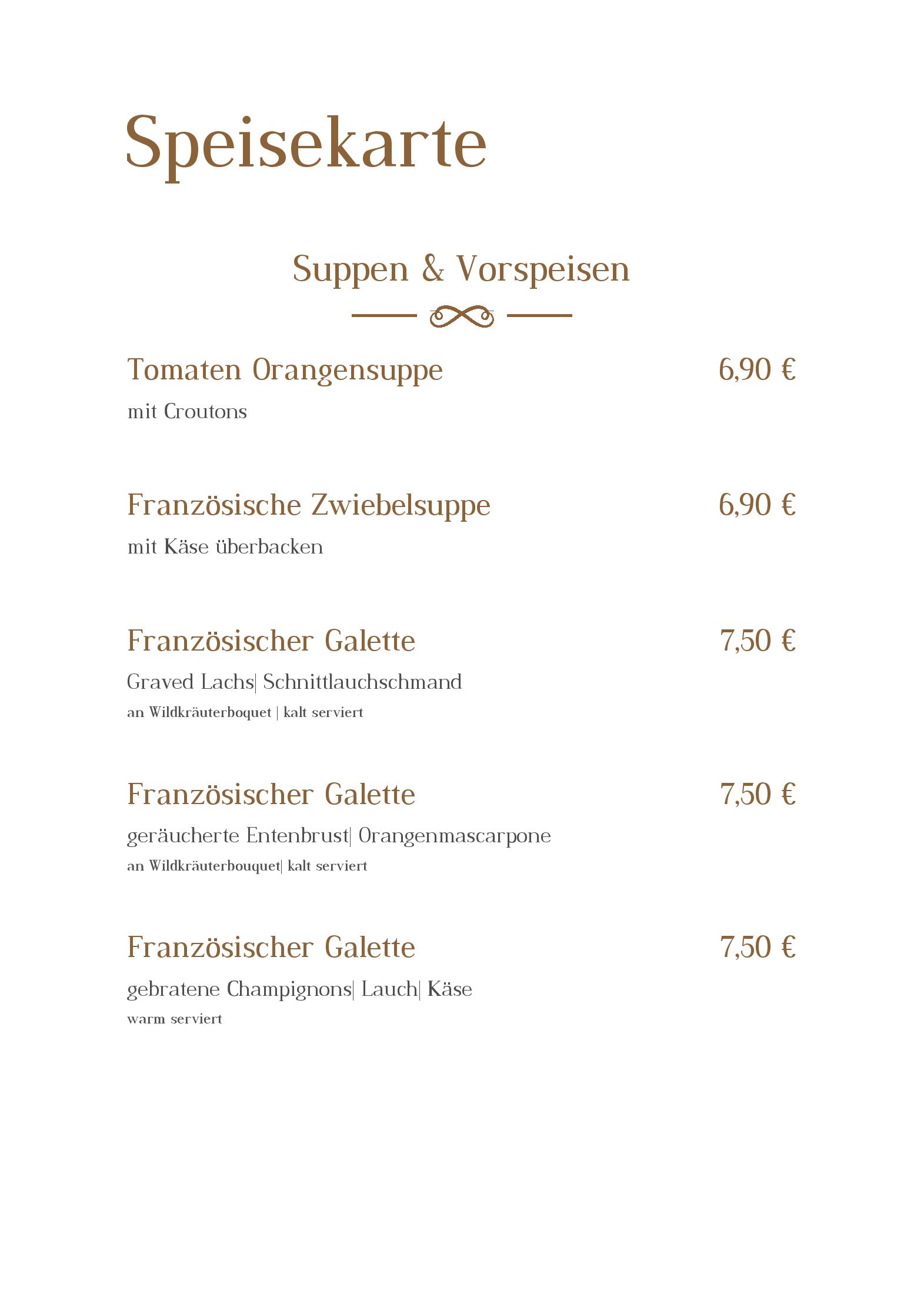 Speisekarte Haus Gimken in Essen, Seite 3