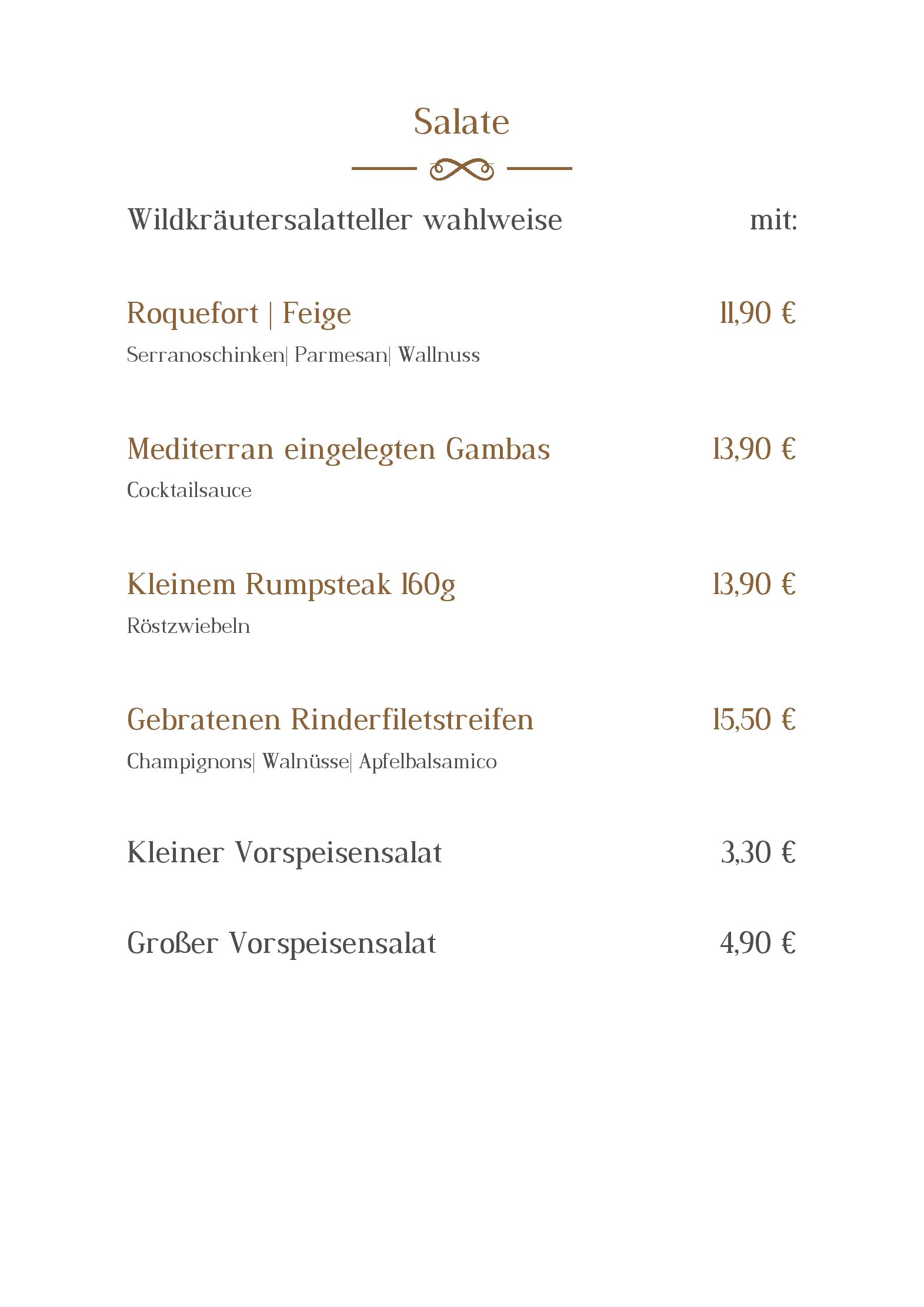 Speisekarte Haus Gimken in Essen, Seite 4
