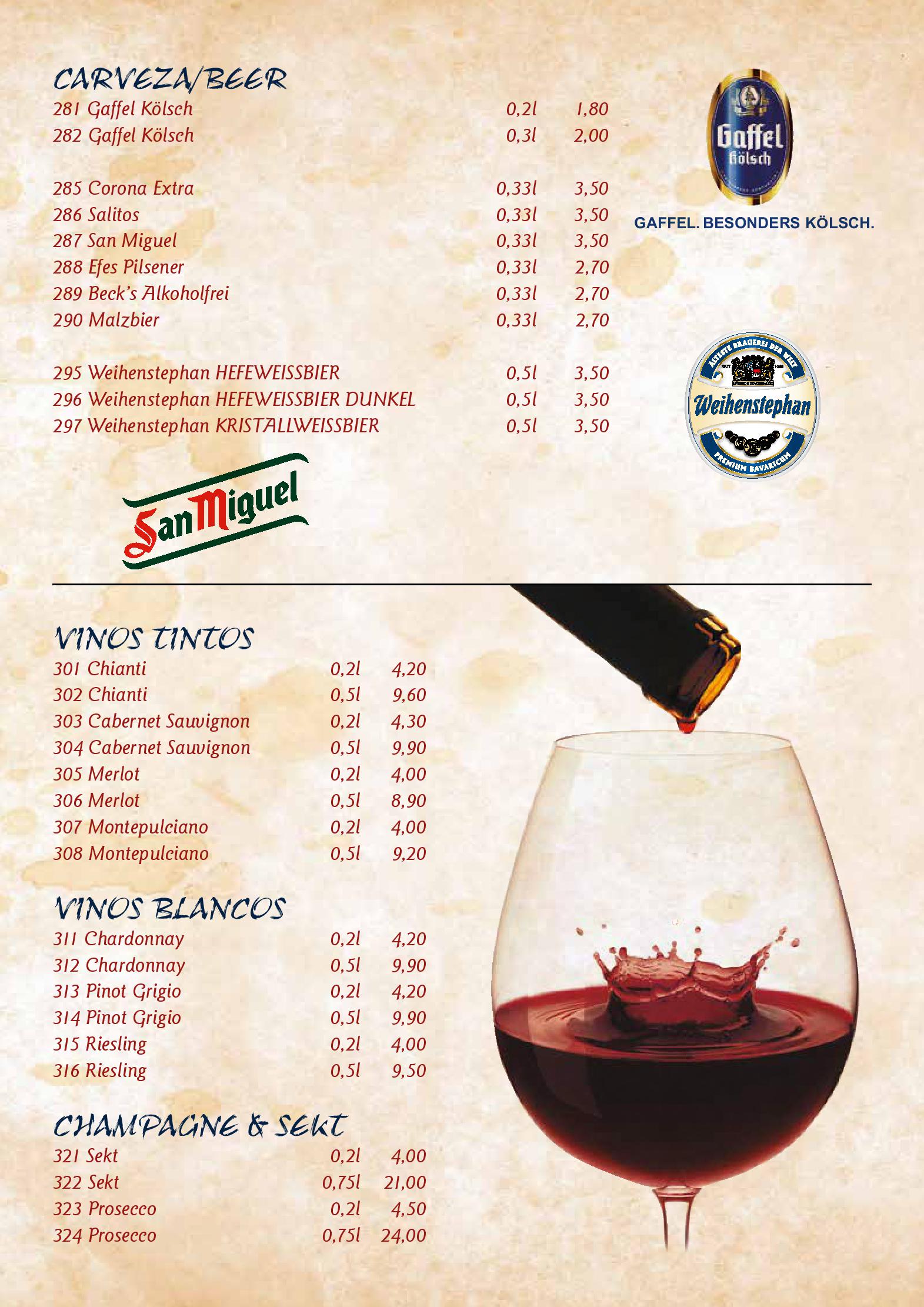 Speisekarte Santa Fe Restaurant & Cocktailbar in Hamburg, Seite 8