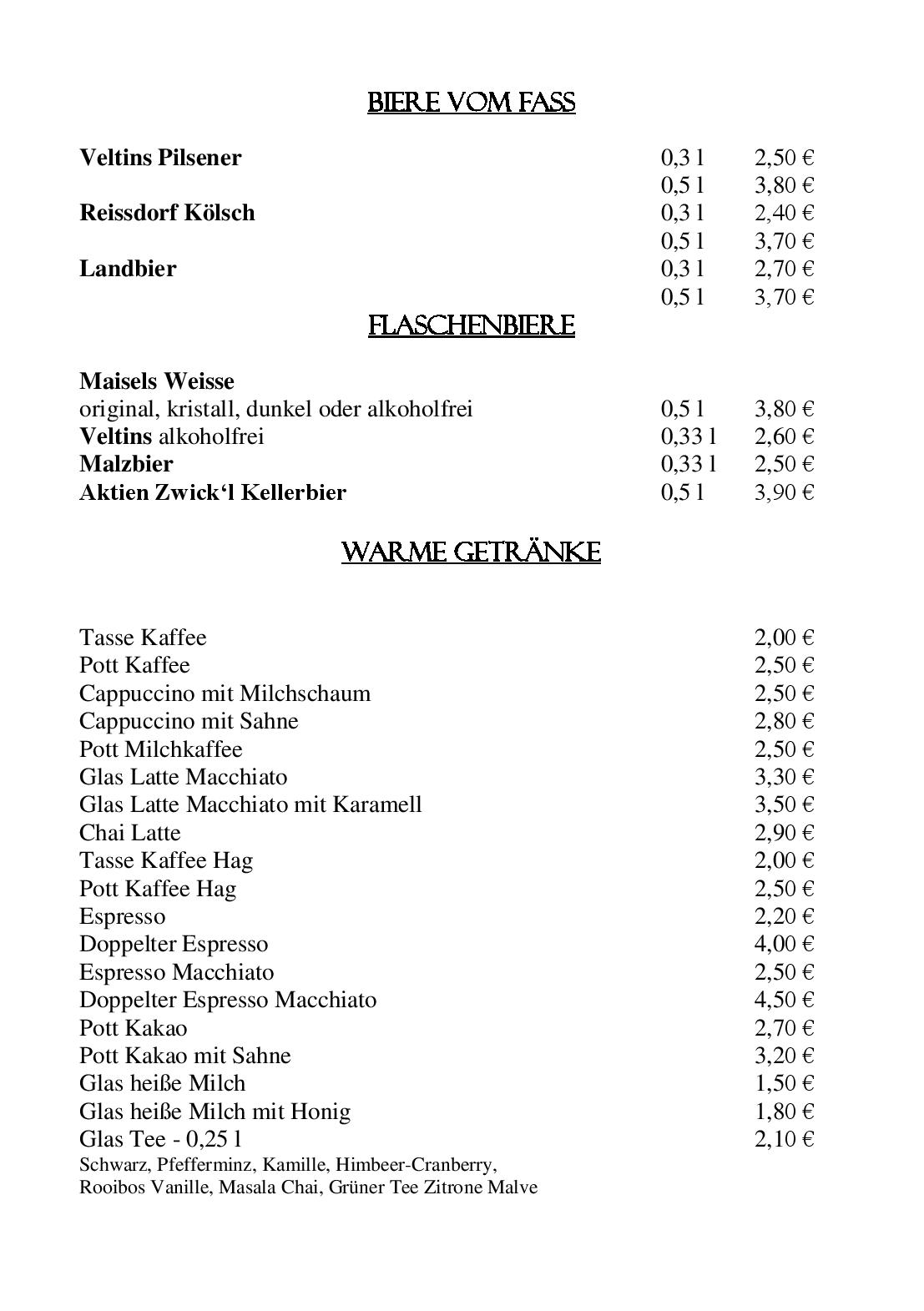 Speisekarte Rusticus in Leichlingen, Seite 7