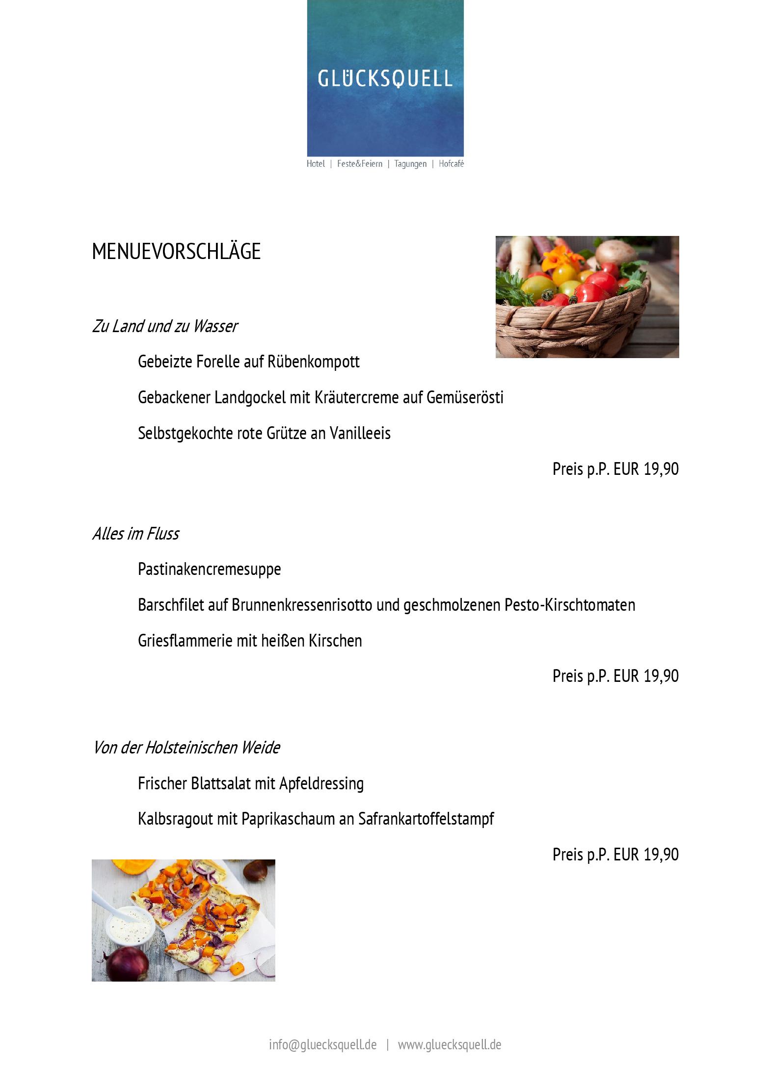 Speisekarte Glücksquell in Bovenau, Seite 2