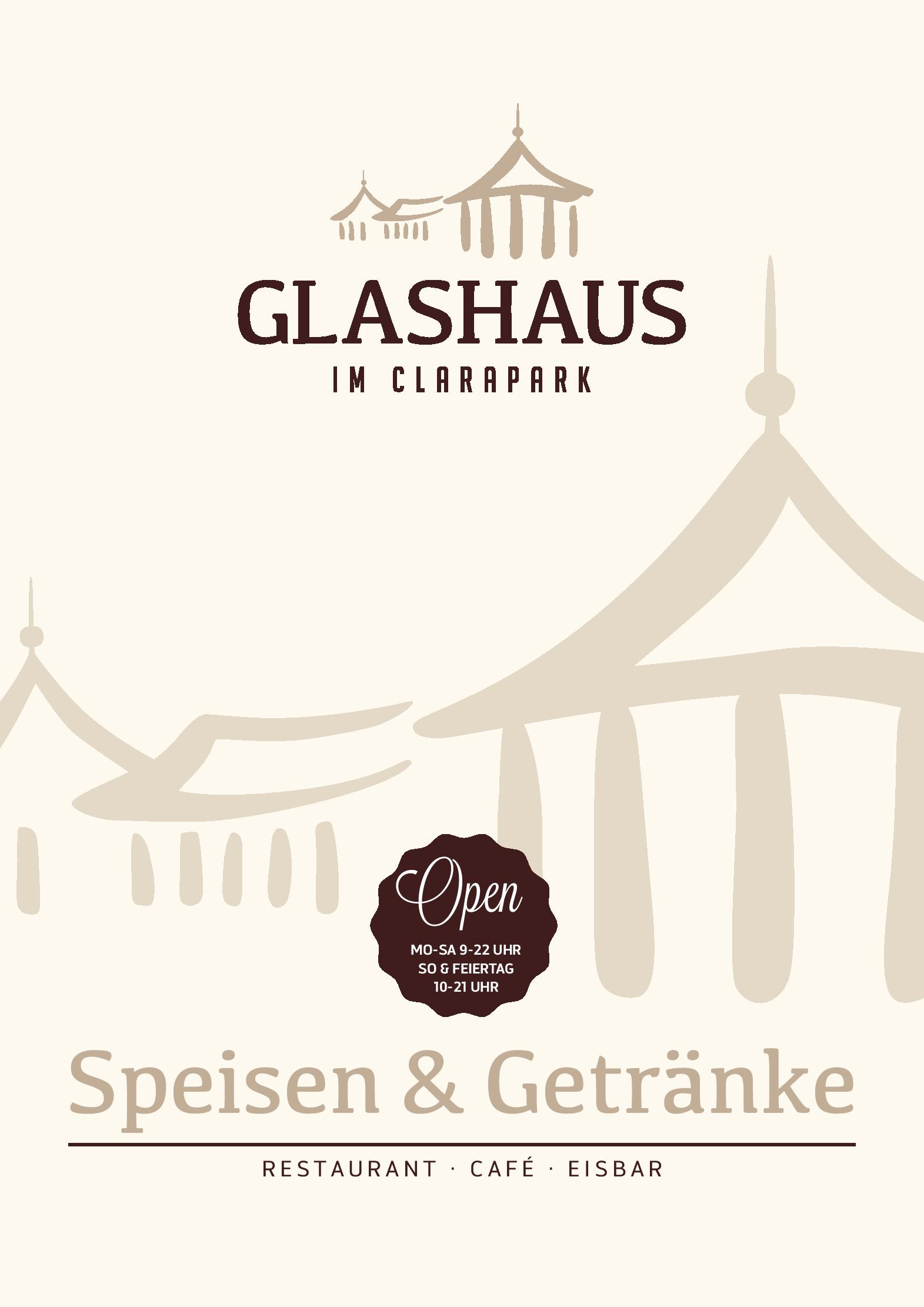 Speisekarte Glashaus im Clarapark in leipzig, Seite 6