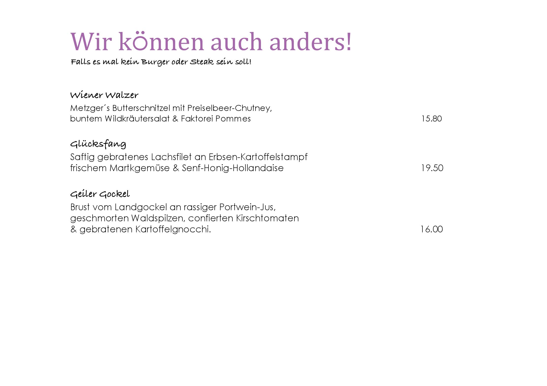 Speisekarte Faktorei in Duisburg, Seite 11