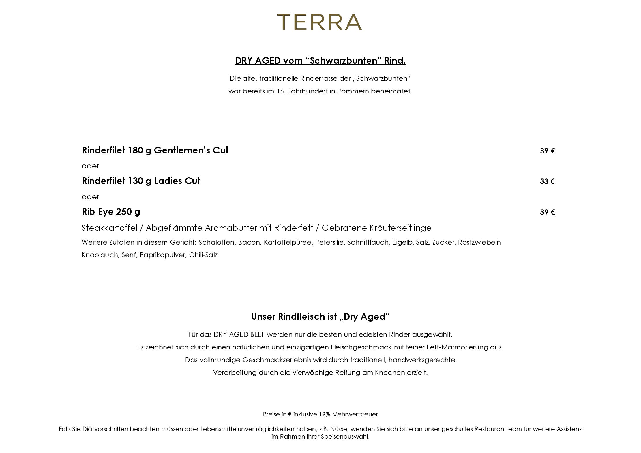 Speisekarte TERRA - The Ritz-Carlton, Wolfsburg in Wolfsburg, Seite 7