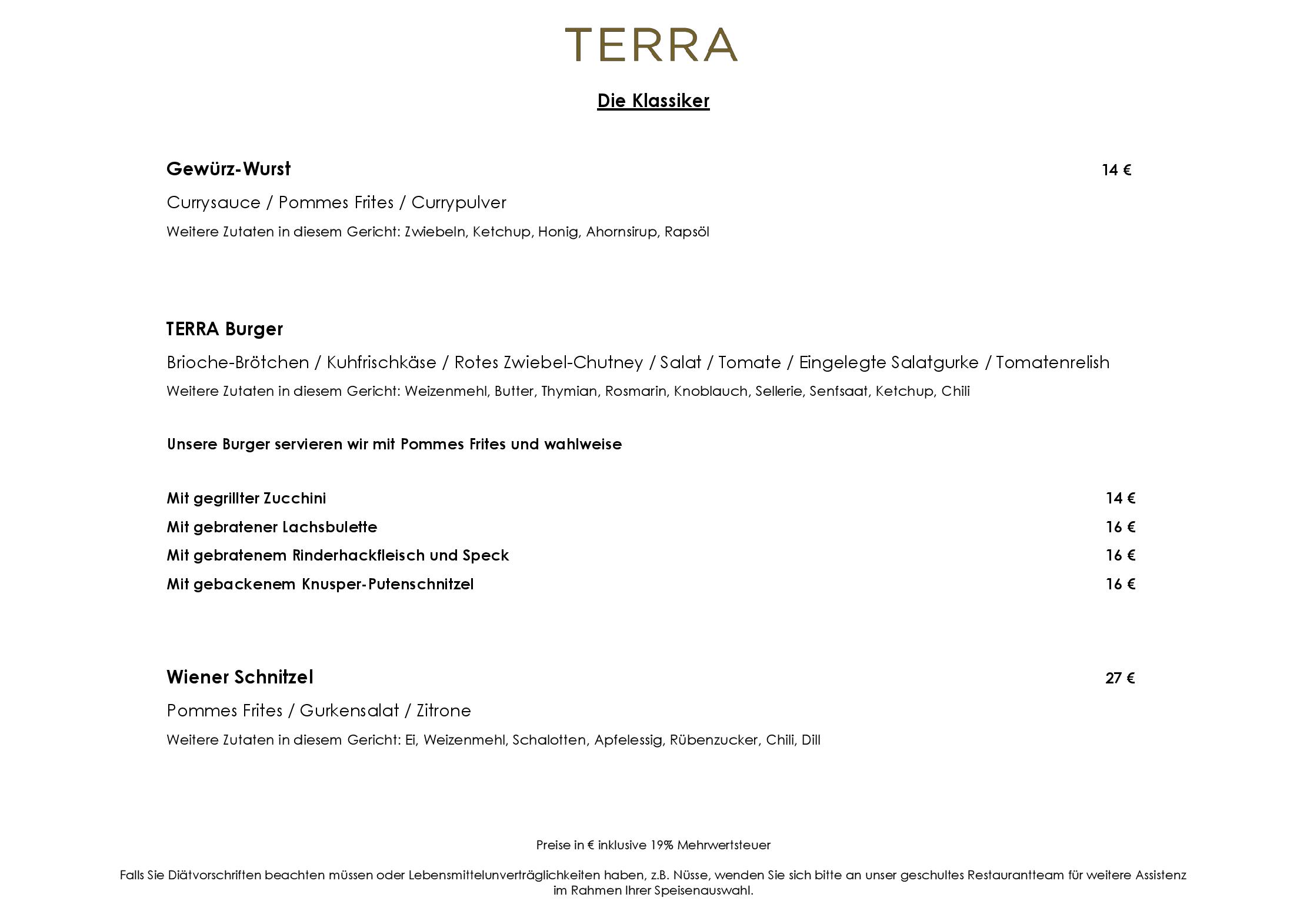 Speisekarte TERRA - The Ritz-Carlton, Wolfsburg in Wolfsburg, Seite 8