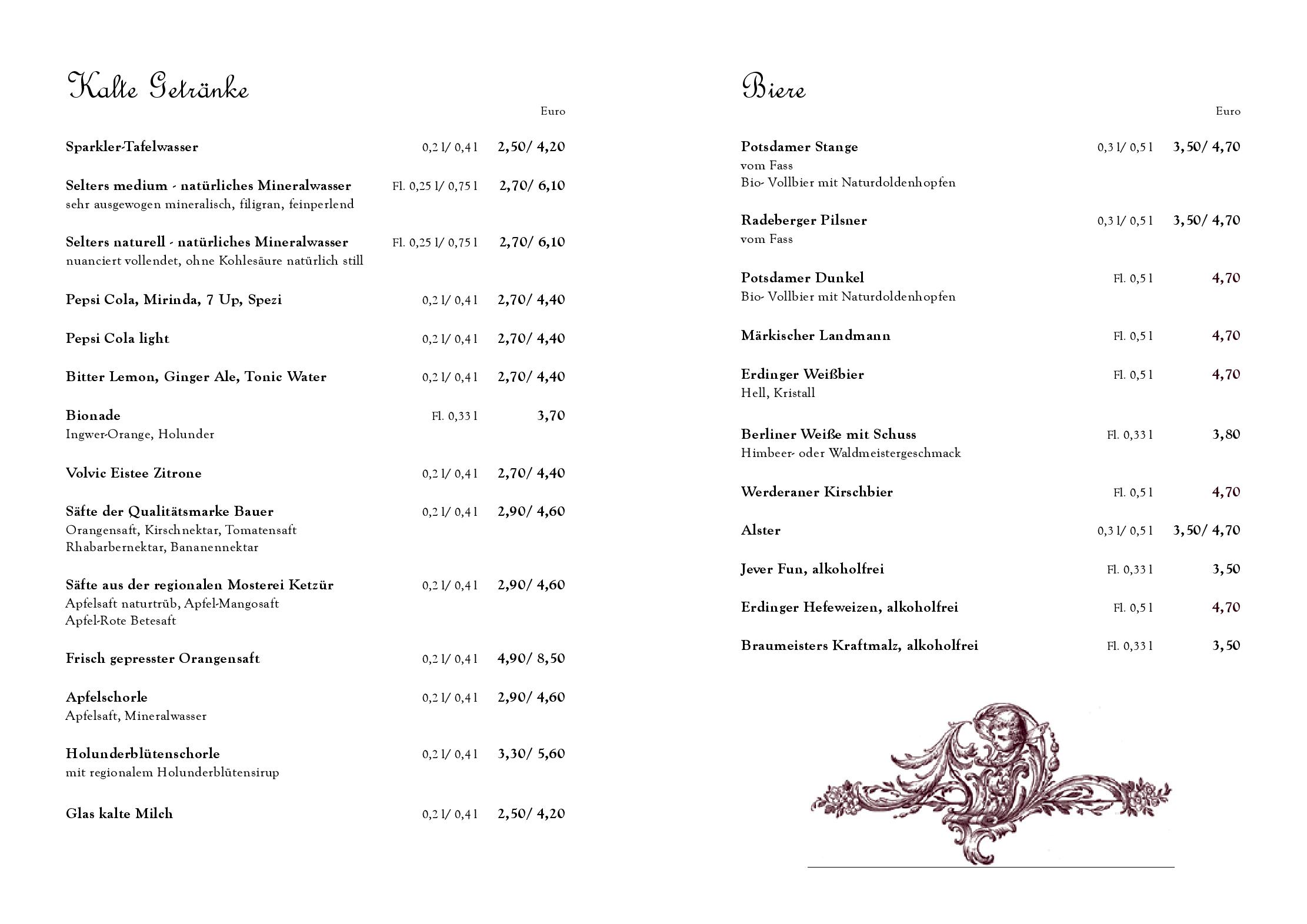 Speisekarte Restaurant & Cafe Drachenhaus in Potsdam, Seite 25