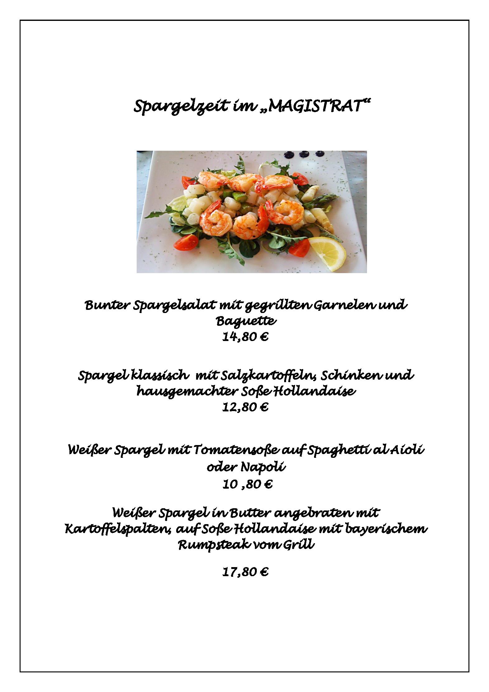 Speisekarte MAGISTRAT in Friedberg, Seite 5