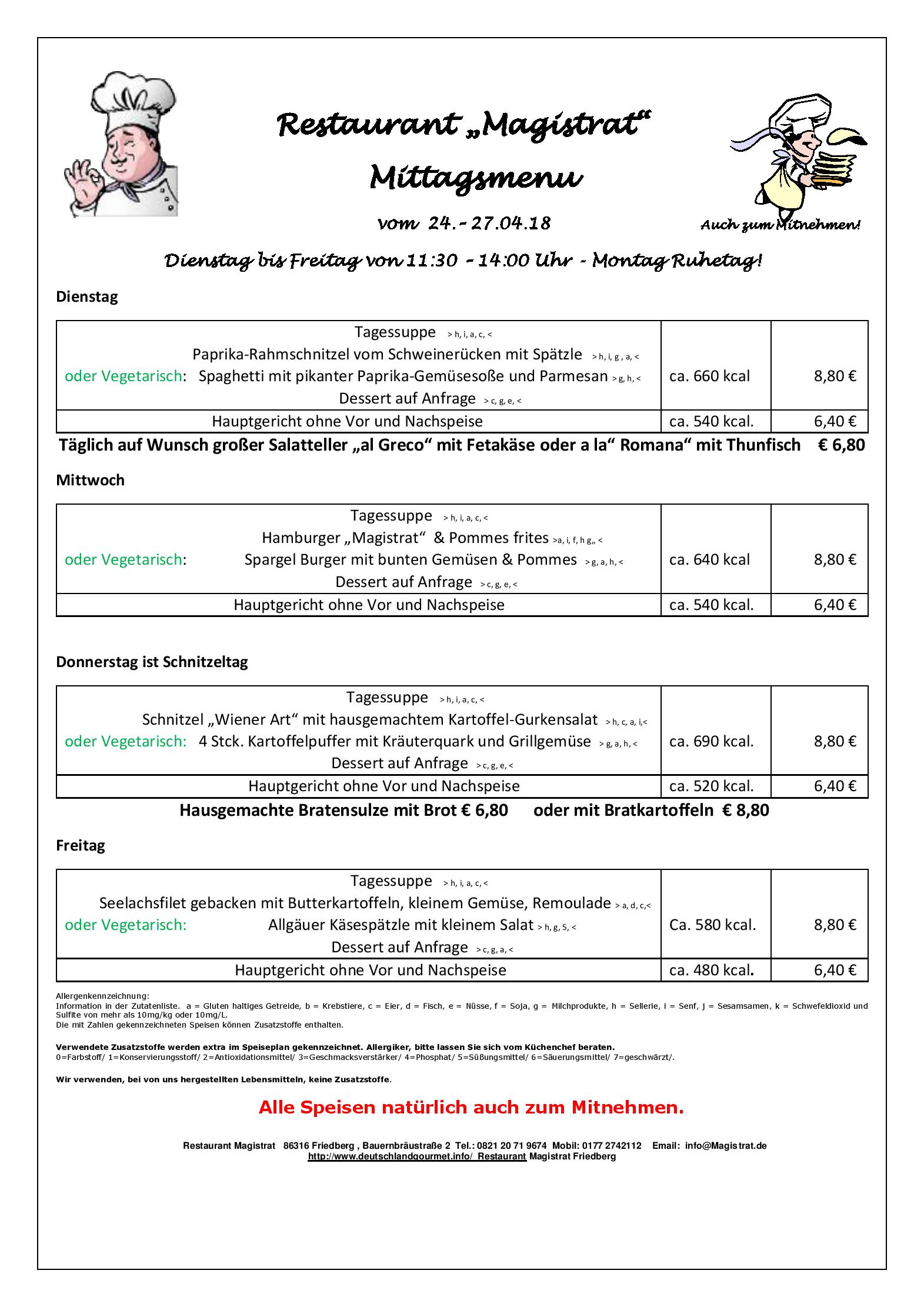Speisekarte MAGISTRAT in Friedberg, Seite 6