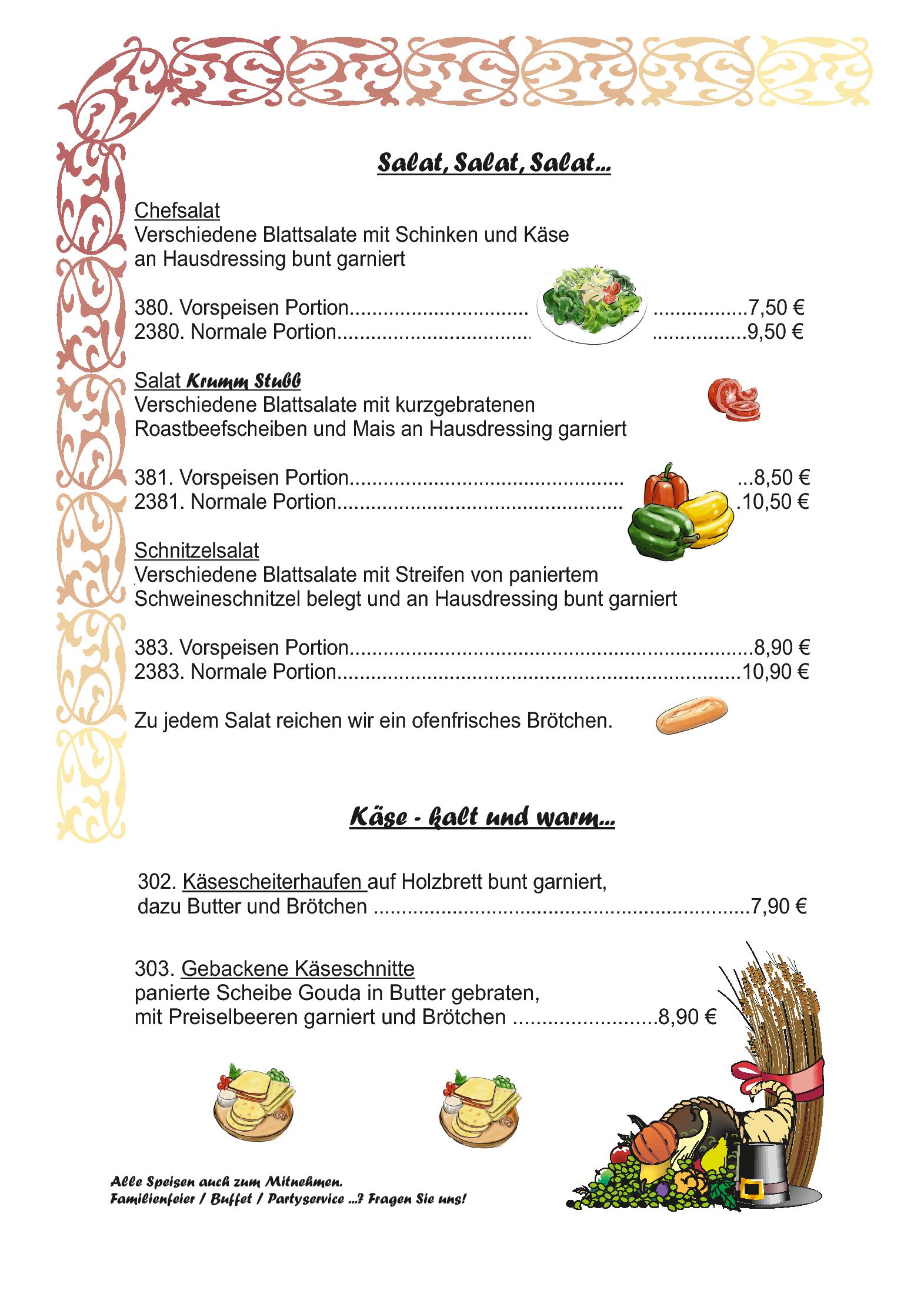 Speisekarte Krumm Stubb in Rimbach, Seite 2